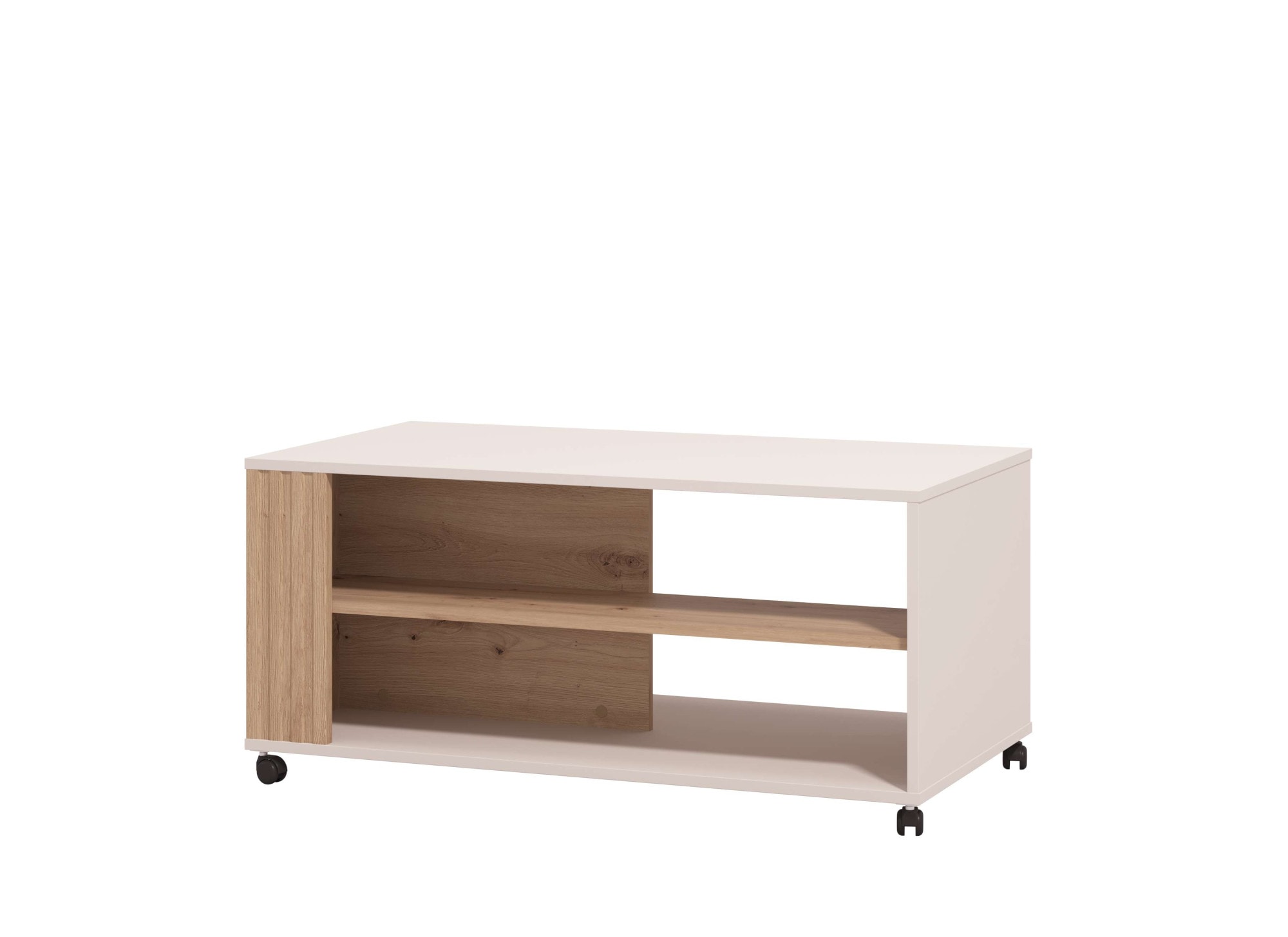 Home affaire Couchtisch »Belfort Kaffetisch 100 cm, Stilvolles und zeitloses Design«, mit rollen, mit zwei Ablageböden, in trendigen Farbkombination