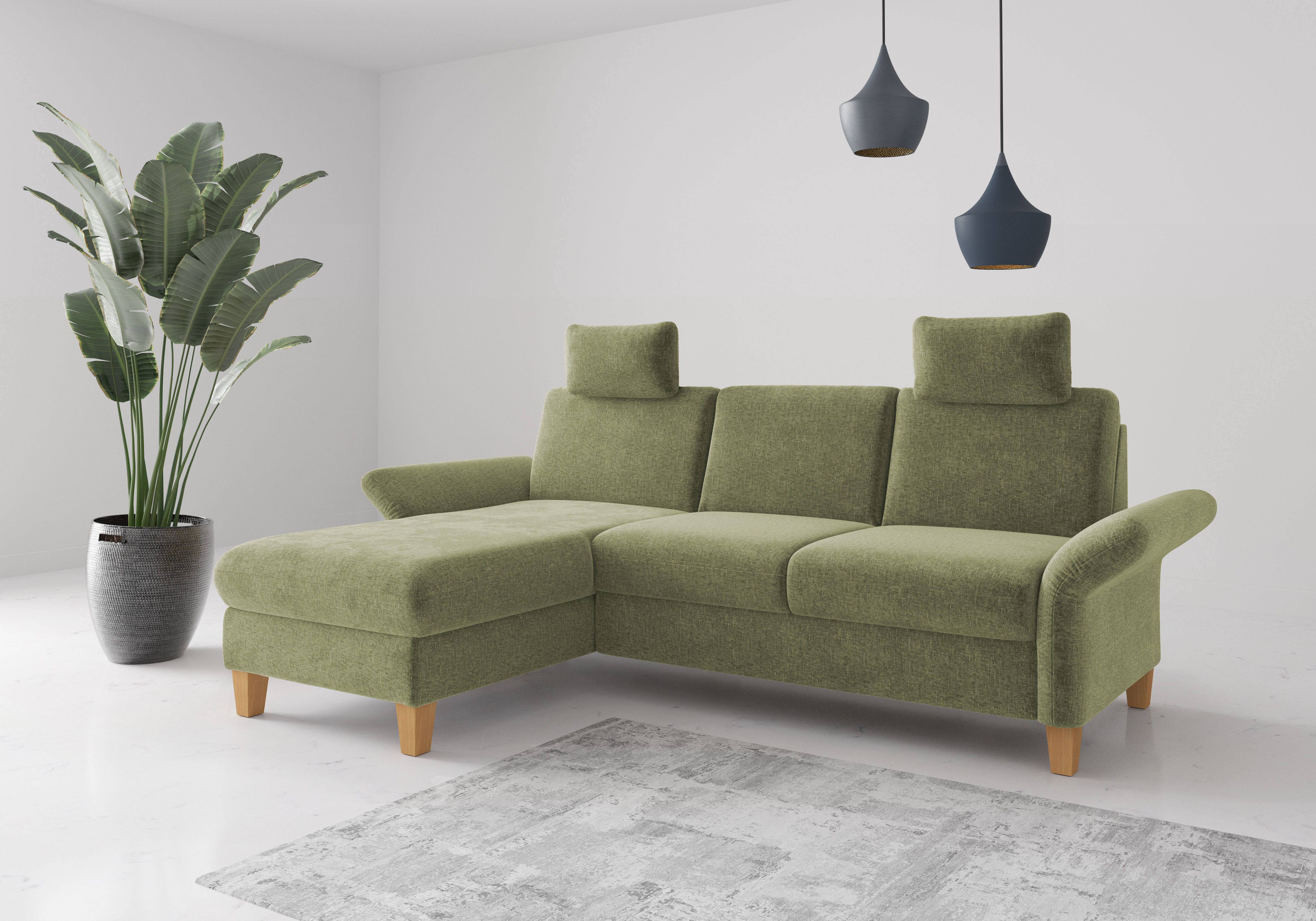 OTTO home Ecksofa "Rochelle, L-Form" wahlweise mit Armteilverstellung, Schlaffunktion und Bettkasten