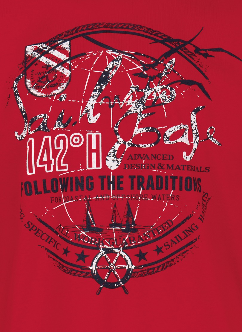 Trigema T-Shirt »TRIGEMA T-Shirt mit maritimem Druckmotiv«