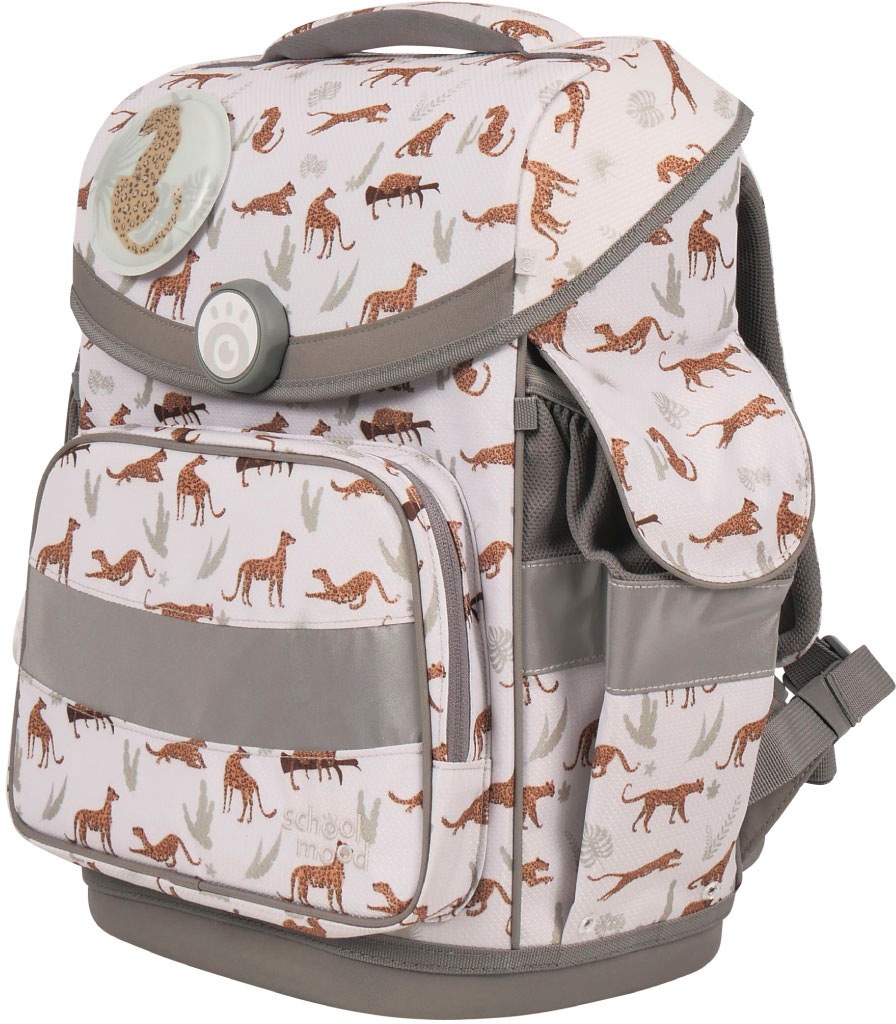 Thumbnail - SCHOOL-MOOD Schulranzen "Timeless, Nordic Collection, Leopard" retroreflektierende Flächen aus recyceltem Material