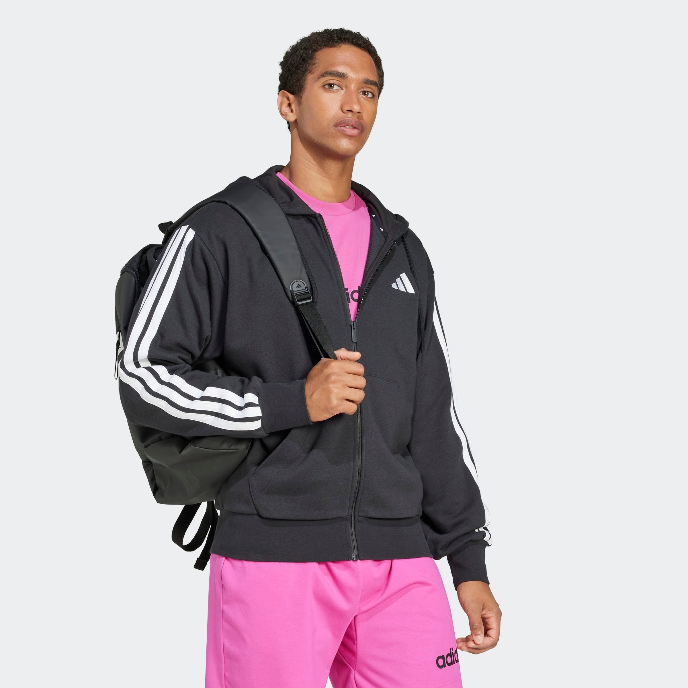 adidas Sportswear Kapuzensweatshirt "ESSENTIALS 3-STREIFEN FRENCH TERRY" günstig online kaufen