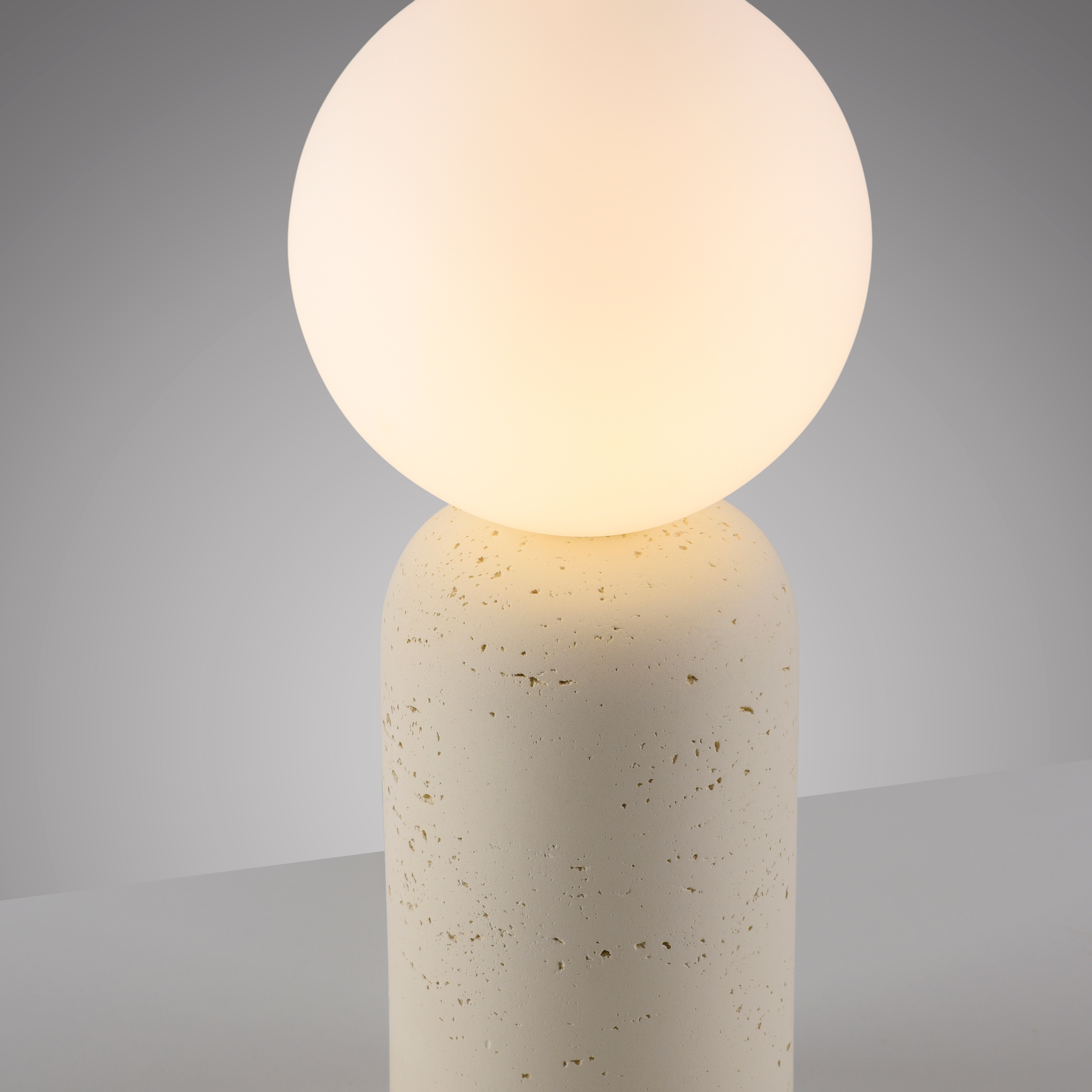 SCHÖNER WOHNEN-Kollektion LED Tischleuchte »TRAVENTA« G9 1 Stk. SCHÖNER WOHNEN Kollektion, Travertinoptik, Downlight