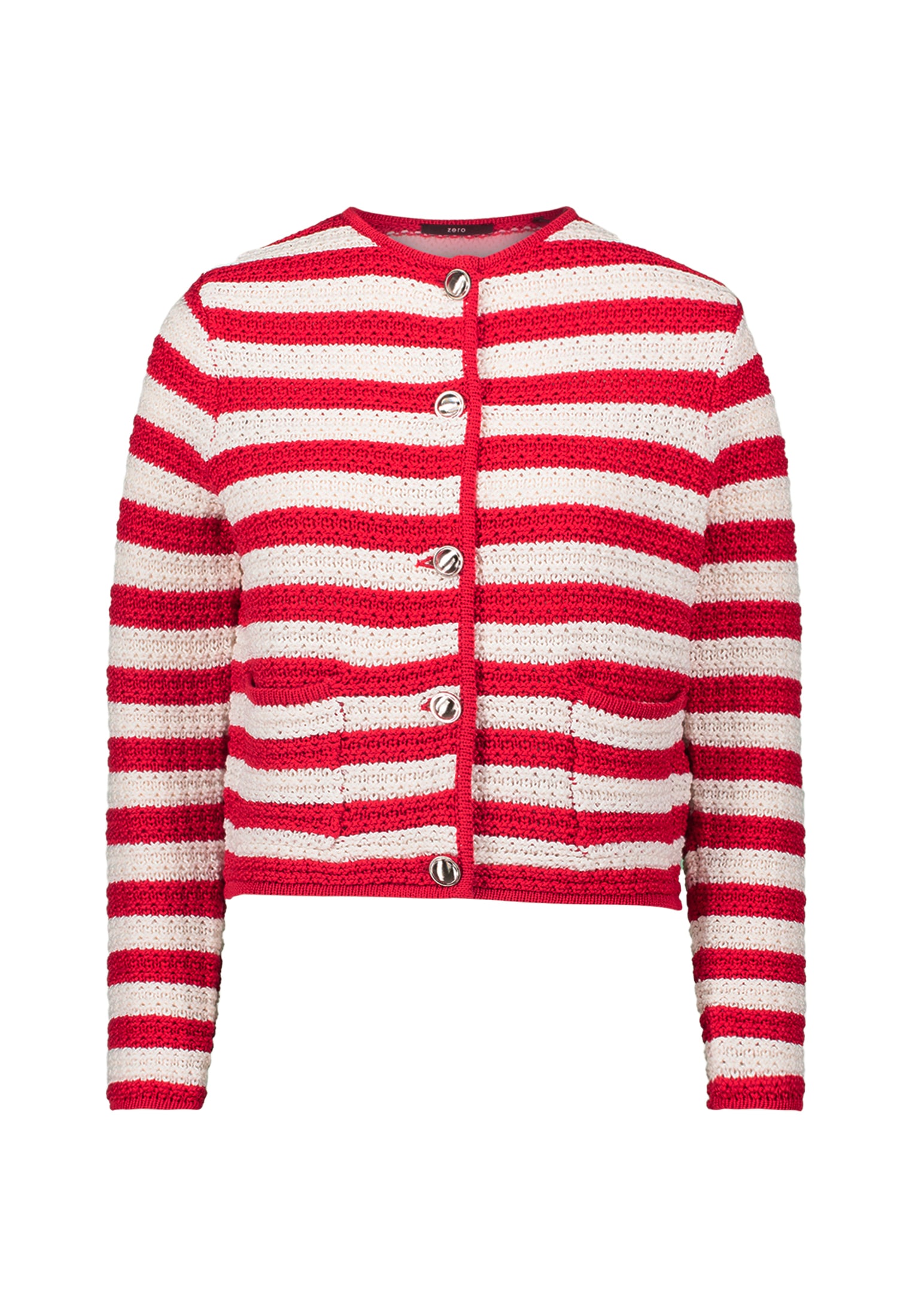 Zero Strickjacke »zero Strickjacke mit Streifen«, Knopfleiste
