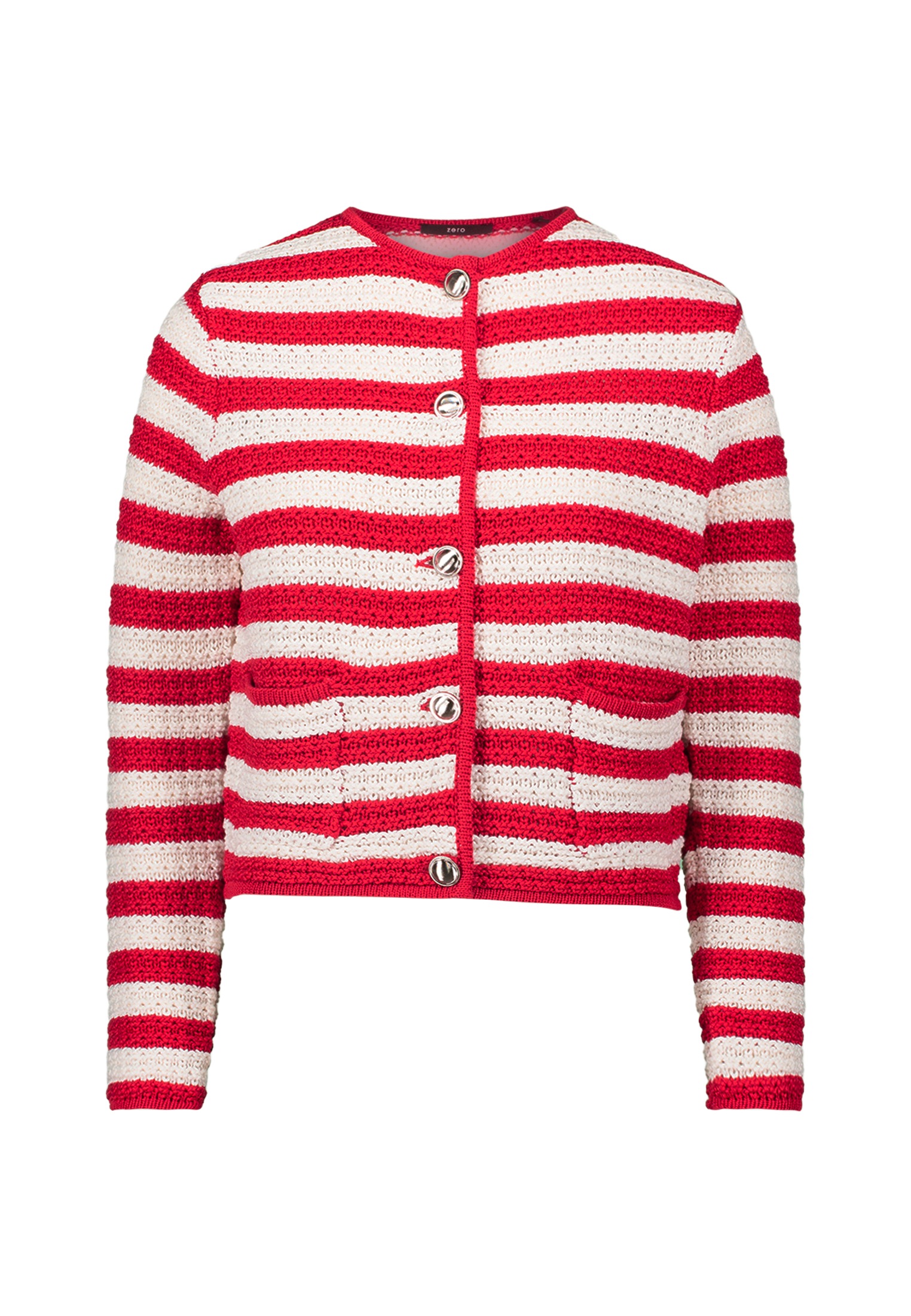 Zero Strickjacke "zero Damen Strickjacke mit Streifen", Knopfleiste günstig online kaufen