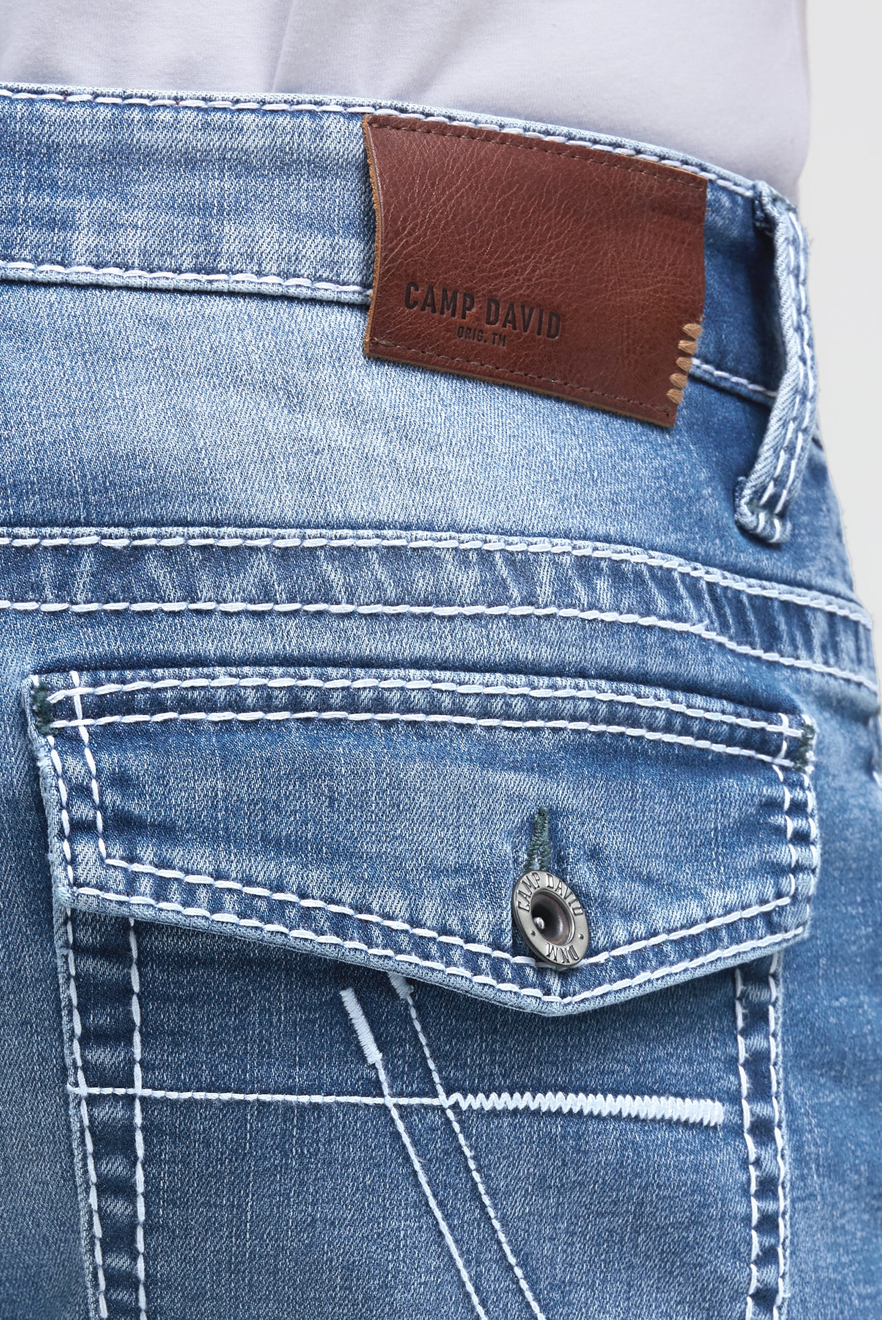 CAMP DAVID Jeansshorts mit zwei Leibhöhen