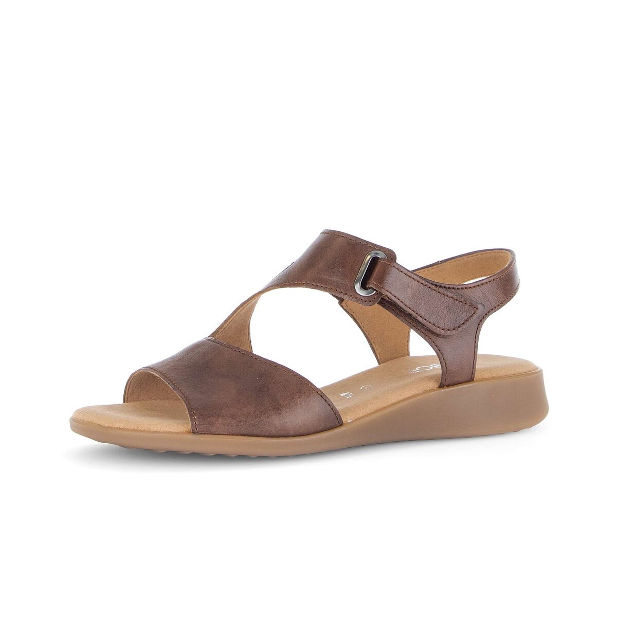 Riemchensandale GABOR "Riemchensandale", Damen, Gr. 38,5, braun, Schuhe Riemchensandale