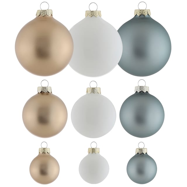 Thüringer Glasdesign Weihnachtsbaumkugel »Deluxe, Weihnachtsdeko,  Christbaumschmuck, Christbaumkugeln Glas«, (Set, 40 St.) online bestellen |  BAUR
