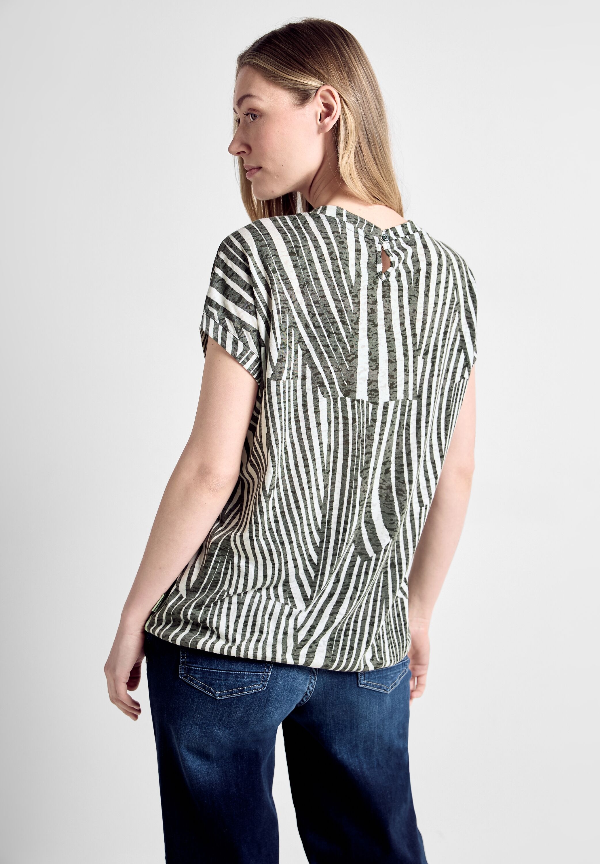 Cecil T-Shirt, mit U-Boot-Ausschnitt