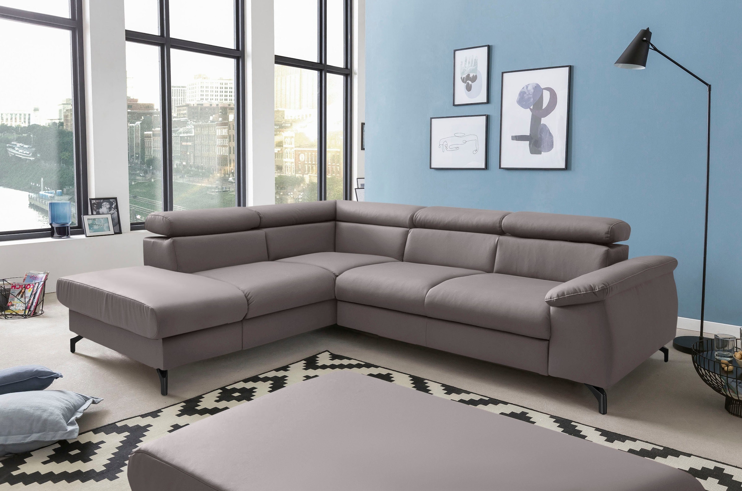 COTTA Polstergarnitur "Komaris L-Form", (Set), Set bestehend aus: Ecksofa m günstig online kaufen