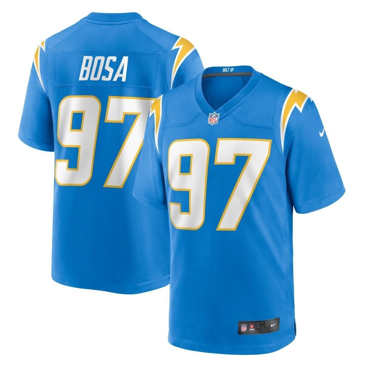 NIKE Herren Footballtrikot "Nike Trikot Los Angeles Chargers NFL Home Game Jersey Bosa 97", blau, Gr. XXL, 100% Polyester, Trikots