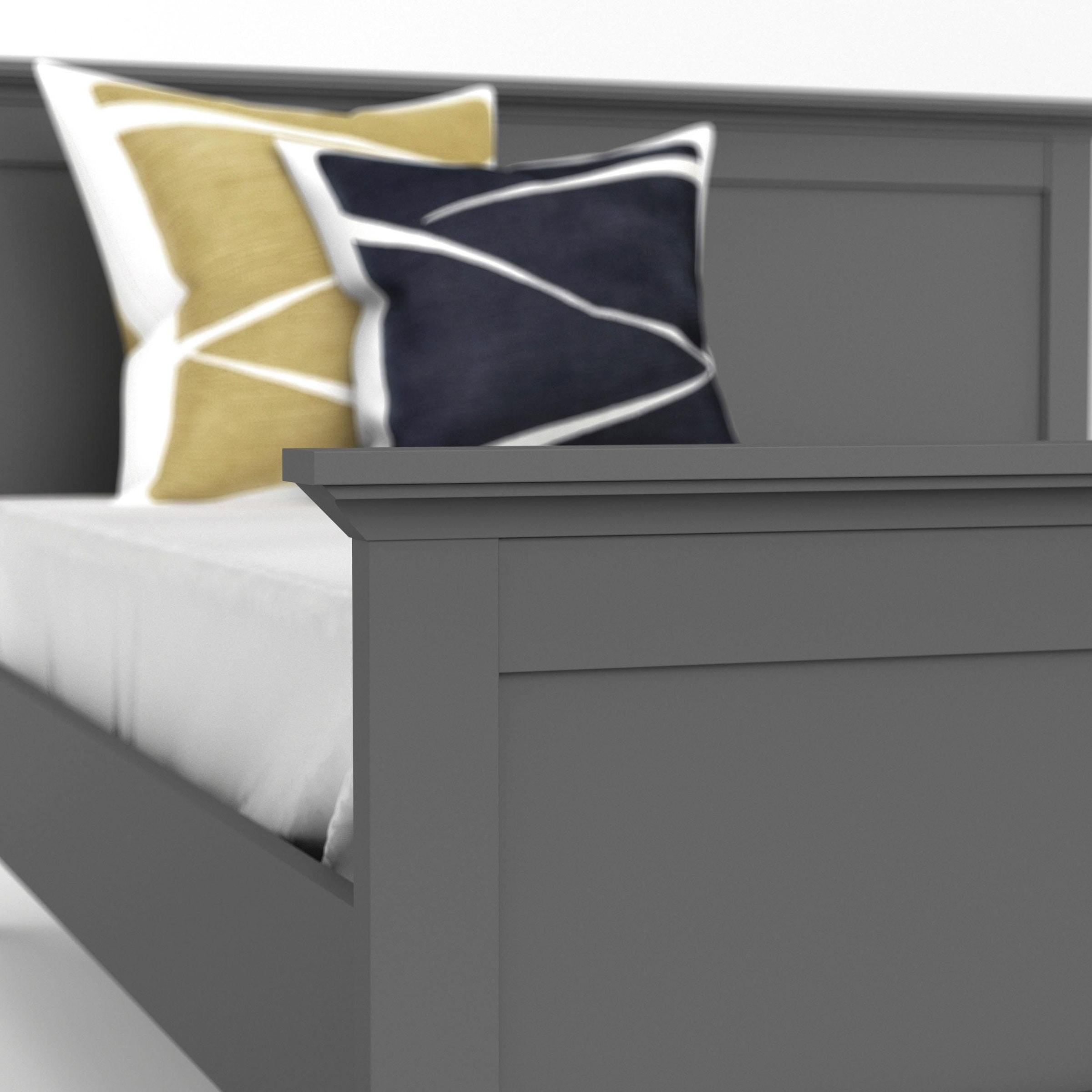 Home affaire Bett »Paris Bettgestell, Doppelbett,«, mit Kassetten-Optik an Kopf- und Fußteil