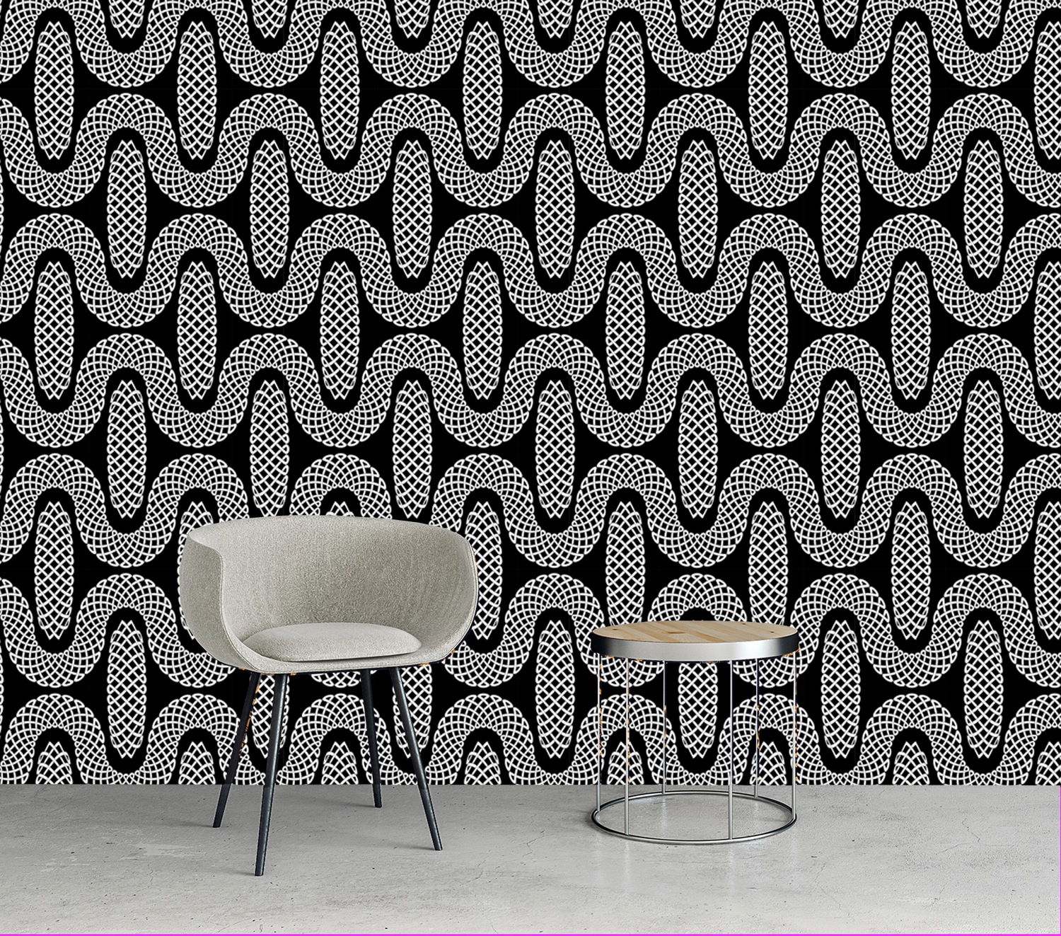queence Vinyltapete »Feli«, gemustert-Farbverlauf-bedruckt-abstrakt, 90x250cm, selbstklebend, kinderleichte Anbringung, Sticker