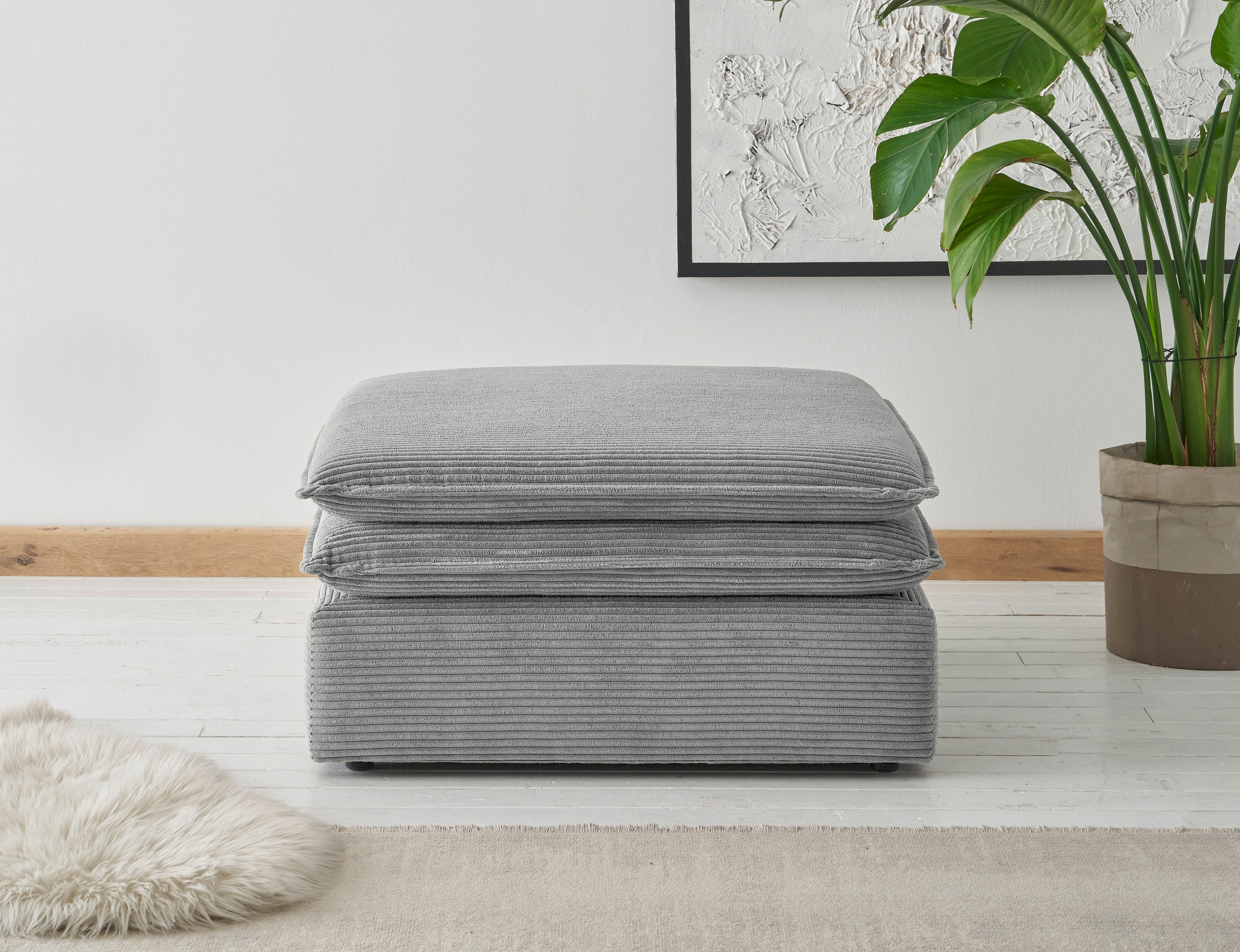 Places of Style Hocker "PIAGGE", Hochwertiger Cord, passend zum Loveseat PI günstig online kaufen