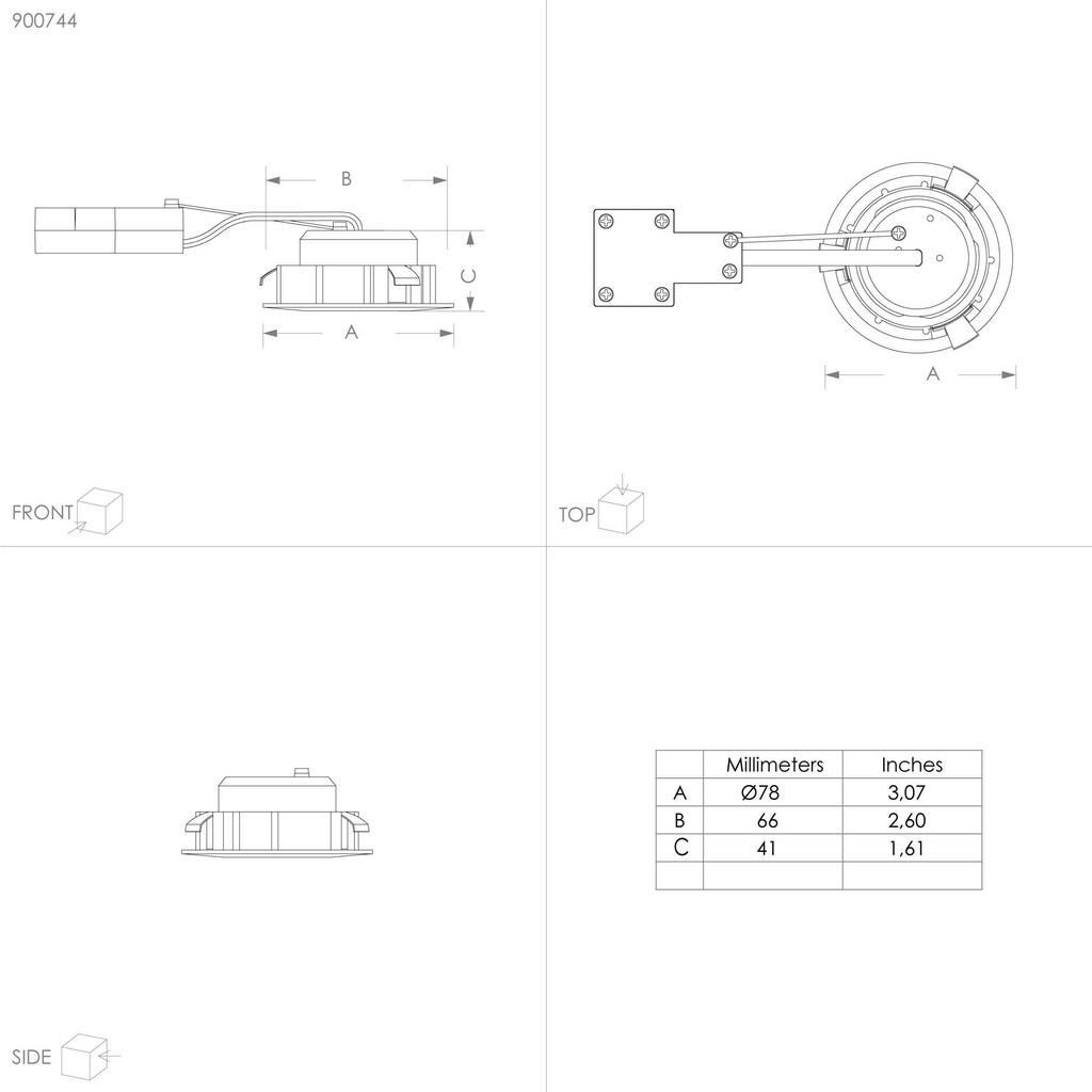 EGLO LED Einbaustrahler »PINEDA«, 3er Set, LED fest integriert, Ø 7,80 cm