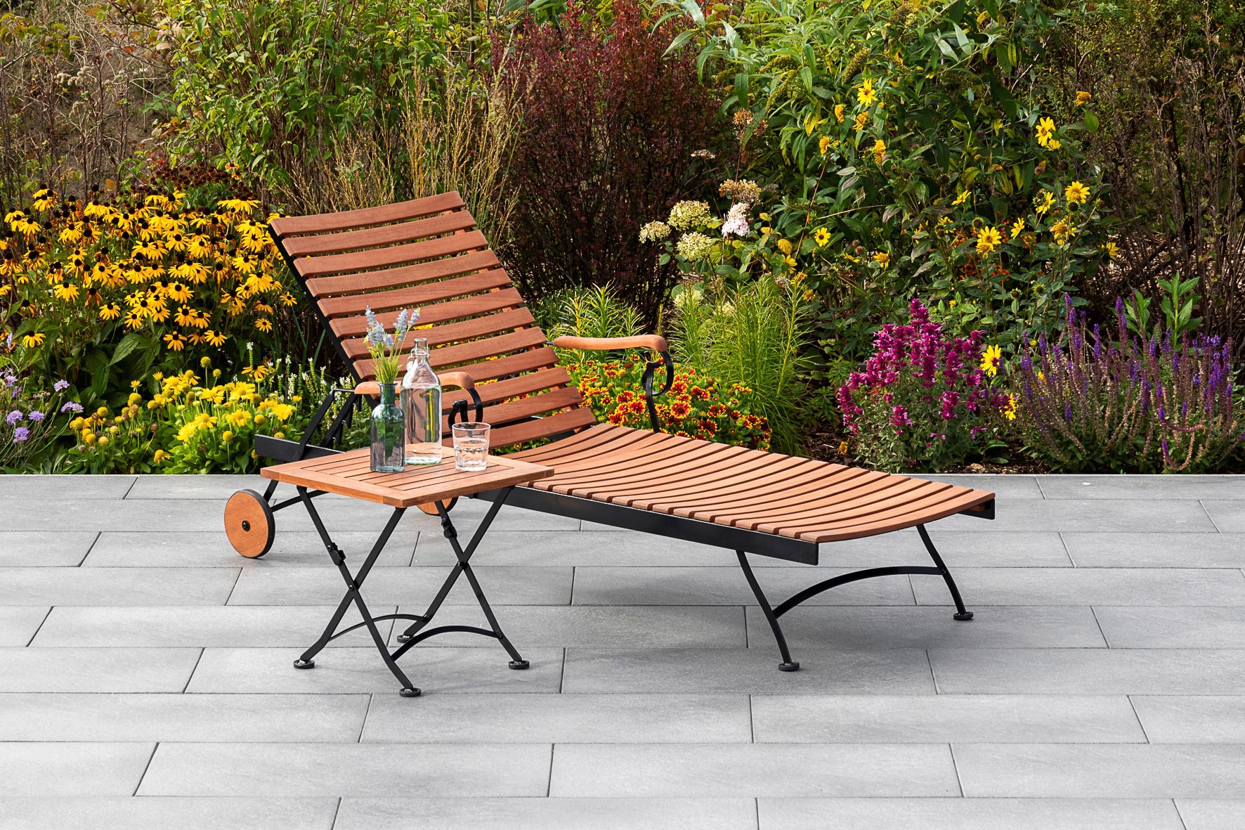 MERXX Gartenlounge-Set "Schloßgarten" 2 Stk. tlg. 1 Gartenliege und 1 Hocke günstig online kaufen
