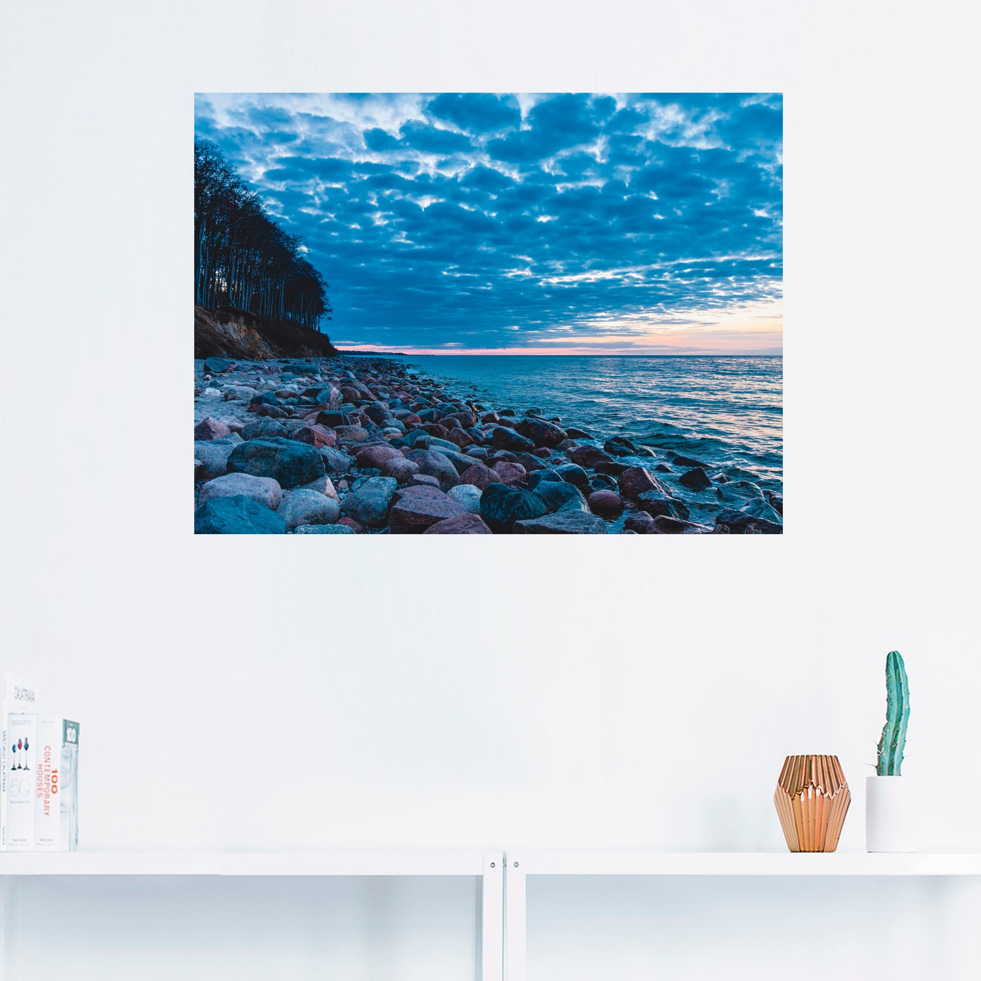 Artland Wandbild »Steine an der Küste der Ostsee«, Küste, (1 St.), als Leinwandbild, Wandaufkleber in verschied. Größen