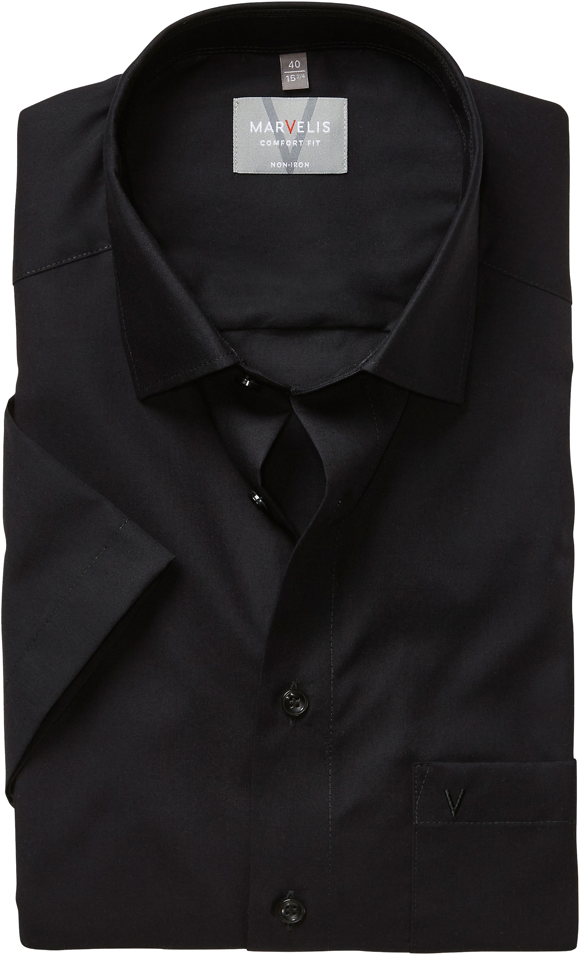 MARVELIS Kurzarmhemd Businesshemd, New-Kentkragen, comfort fit