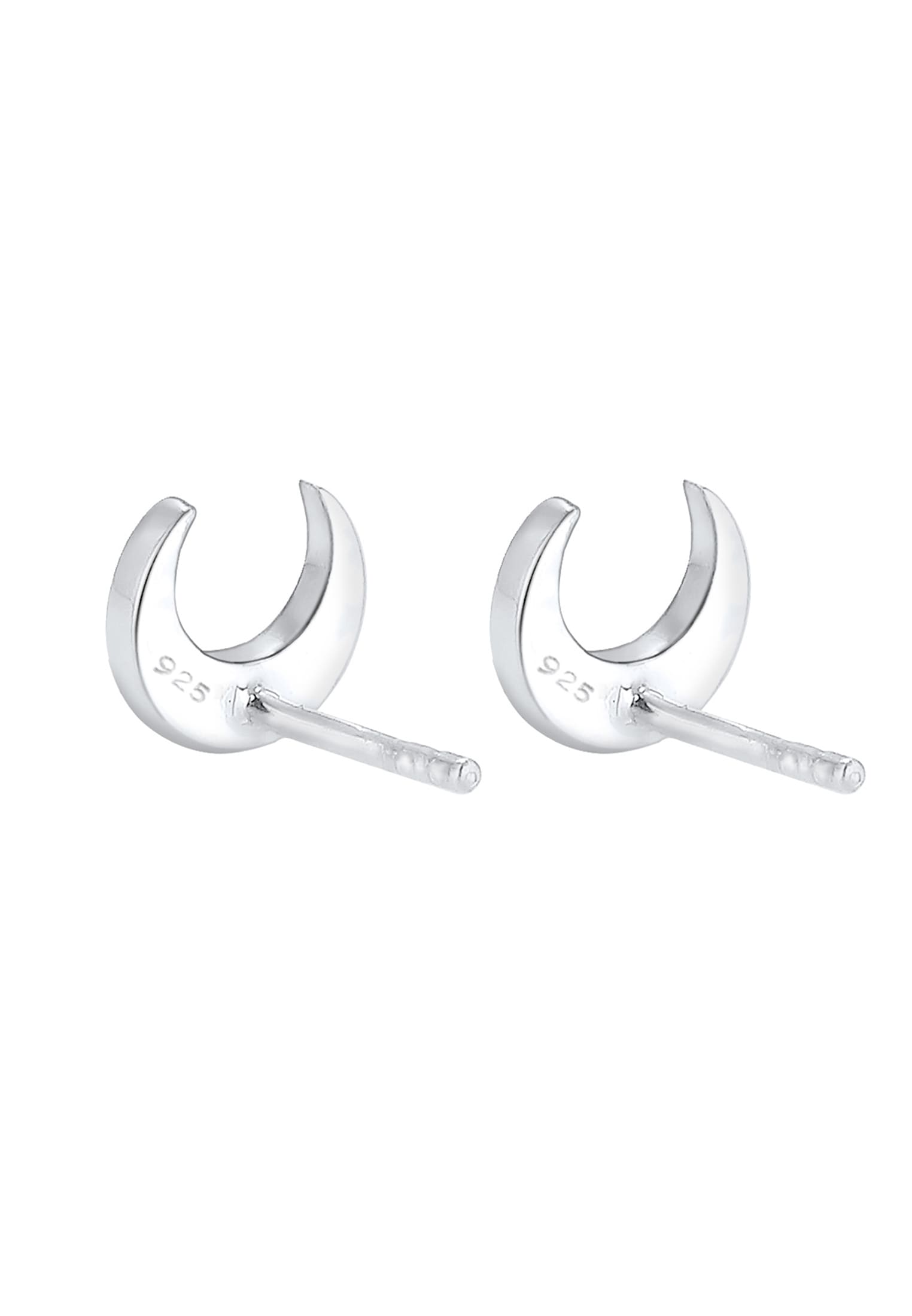 Elli Paar Ohrstecker »Ohrringe Mond Halbmond Matt 925 Silber«