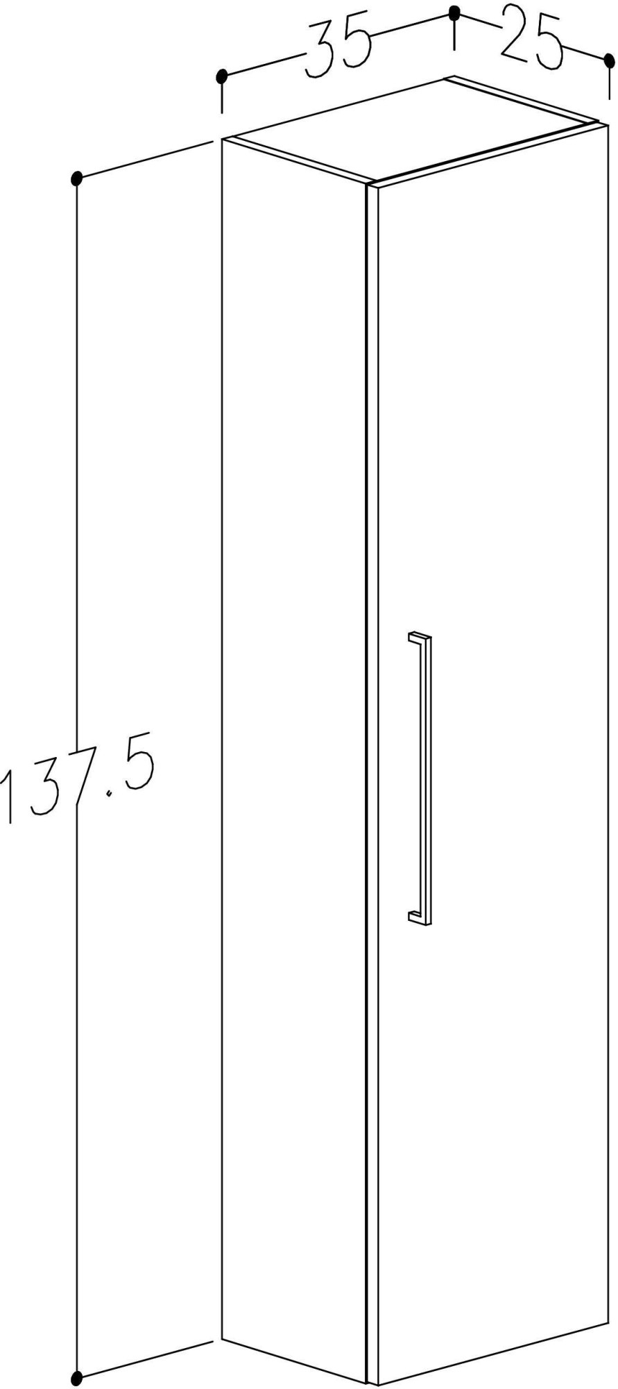 welltime Hochschrank »Joy«, Höhe 160 cm, mit Soft-Close-Funktion