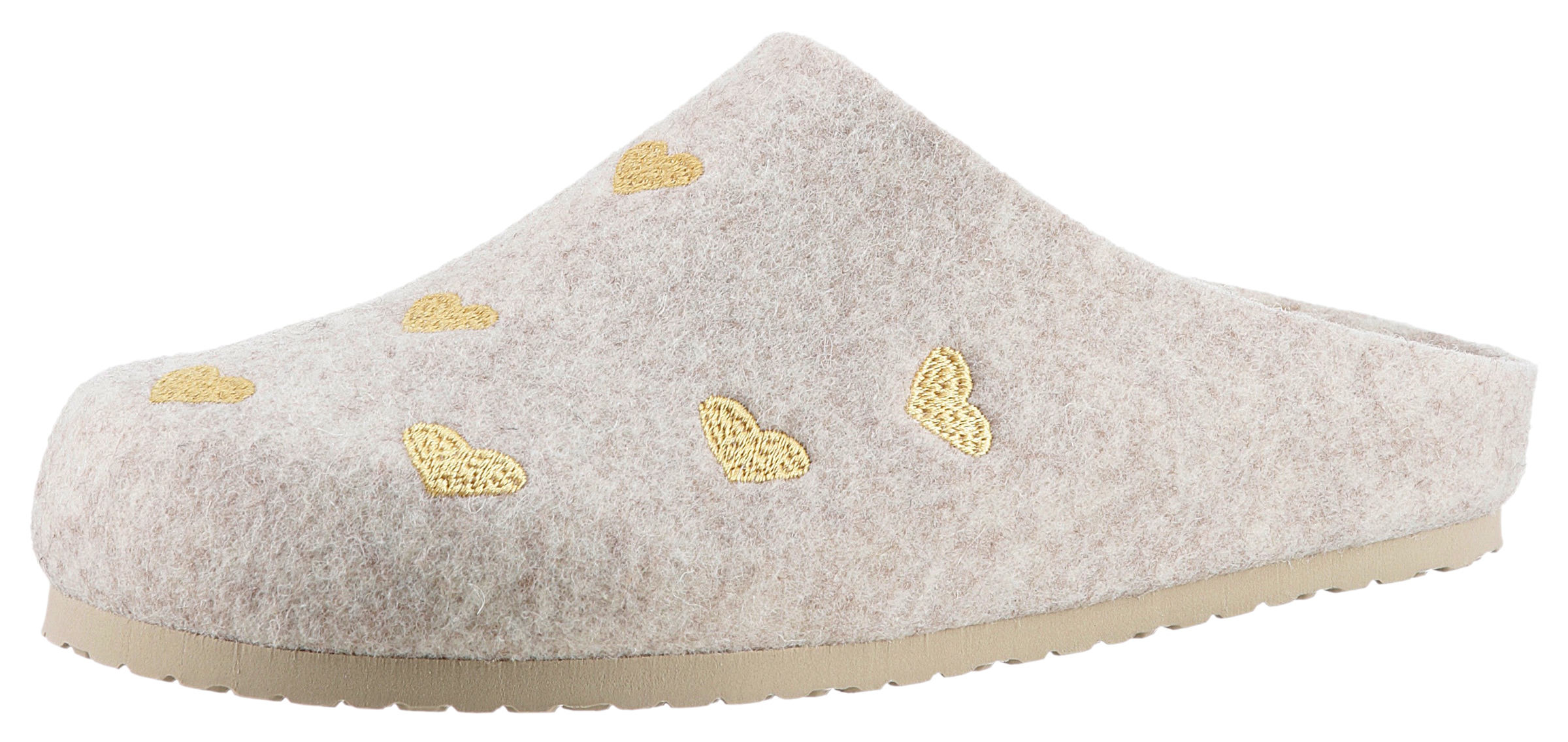 BIO Life Clog "Panal", Hausschuh, Homeslipper mit Herzchen-Stickerei günstig online kaufen