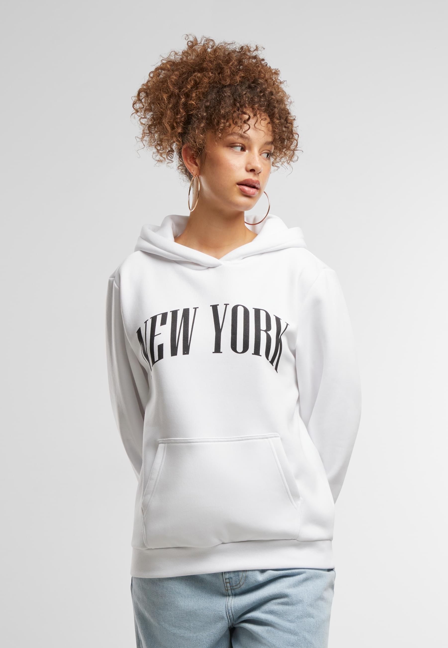 Miss Tee Kapuzenpullover »Miss Tee New York Ladies Fluffy Hoody«, (1 tlg.)