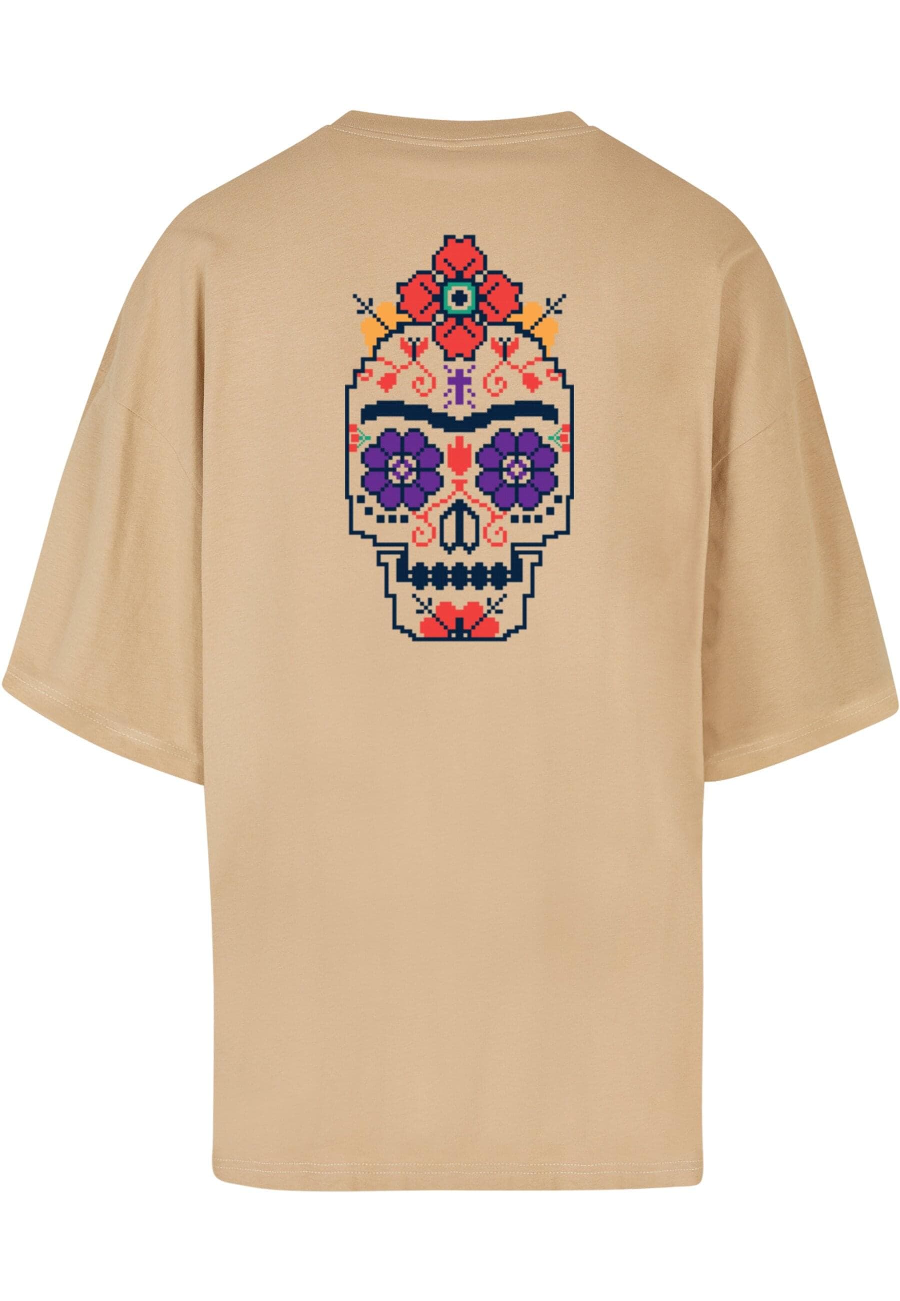 Merchcode T-Shirt »Merchcode Herren Frida Kahlo - Pixels viva la vida Huge Tee«, (1 tlg.)
