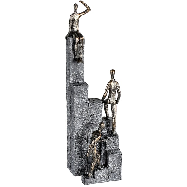 Casablanca by Gilde Dekofigur »Skulptur Climbing, bronzefarben/grau«,  bronzefarben/grau, Polyresin kaufen | BAUR