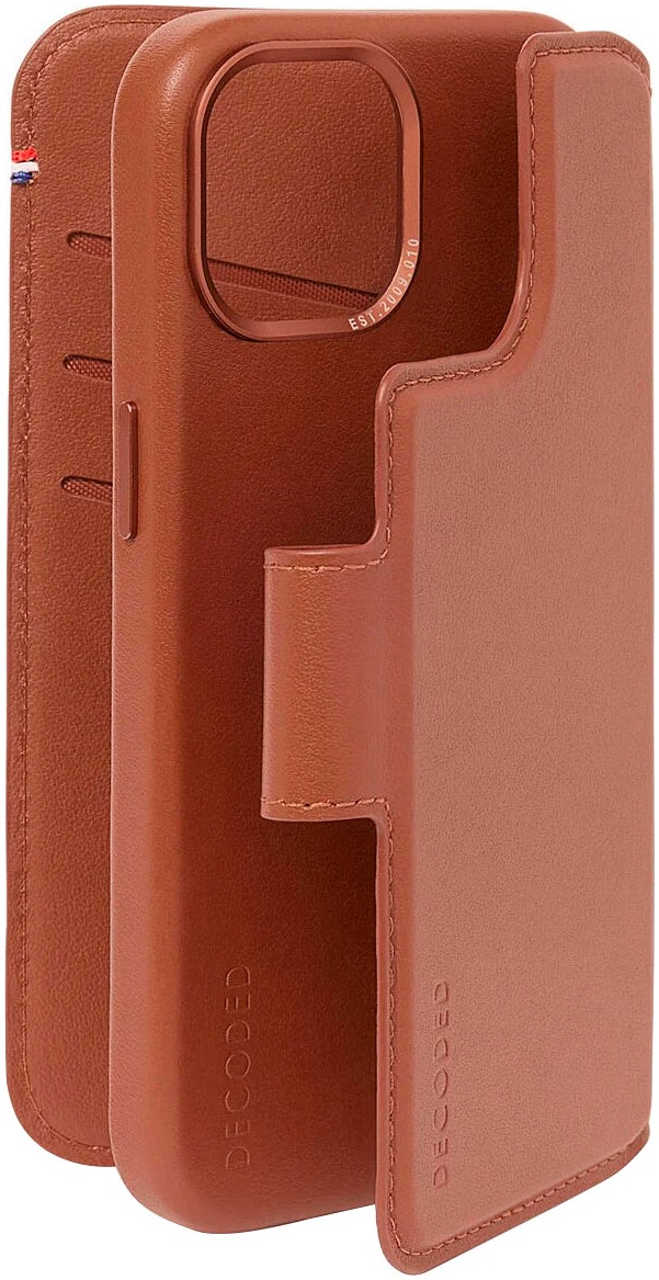DECODED Smartphone-Hülle »Leather Detachable Wallet für iPhone 15«, iPhone 15, 15,5 cm (6,1 Zoll)