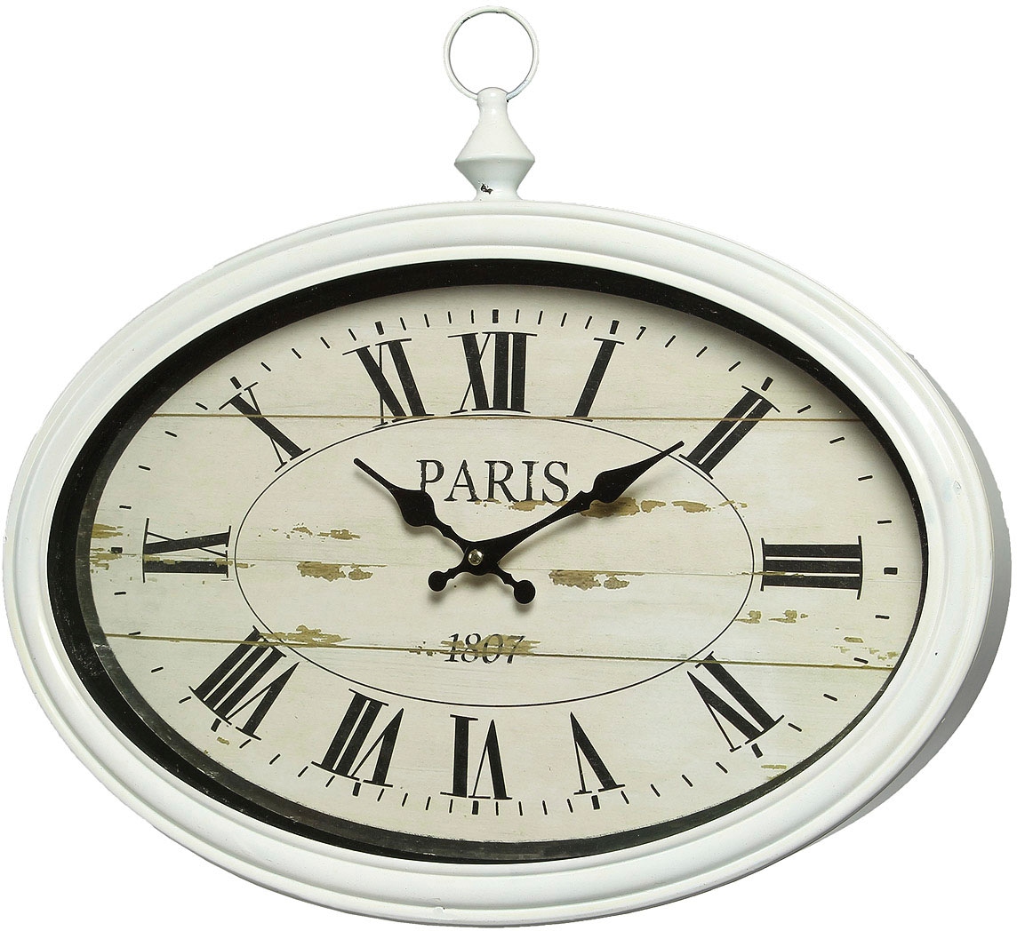 Ambiente Haus Wanduhr "Paris Wanduhr - weiß 34x50cm"