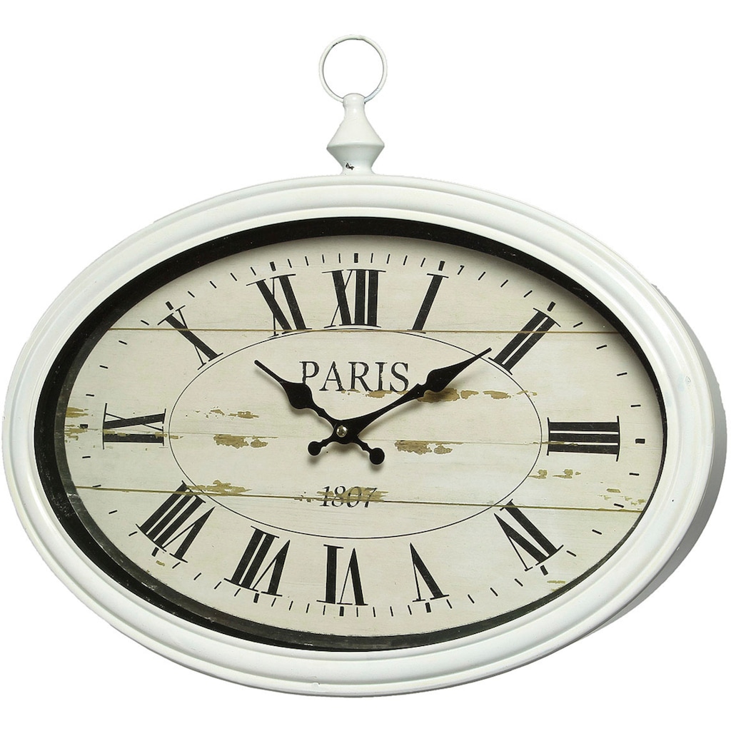 Ambiente Haus Wanduhr »Paris Wanduhr - weiß 34x50cm«