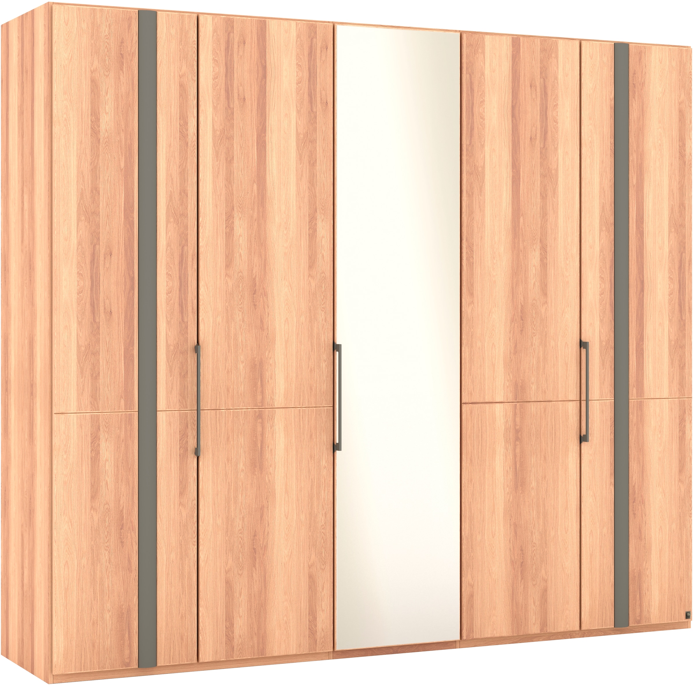Musterring Drehtürenschrank »Sorrent, Kleiderschrank, Schrank, teilmassiv Eiche«, (mit Türdämpfern, in 5 Breiten & 2 Höhen, extra Böden, MADE IN GERMANY), Türen Eiche massiv oder als Parsol-Bronze-Spiegel, verschiedene Maße