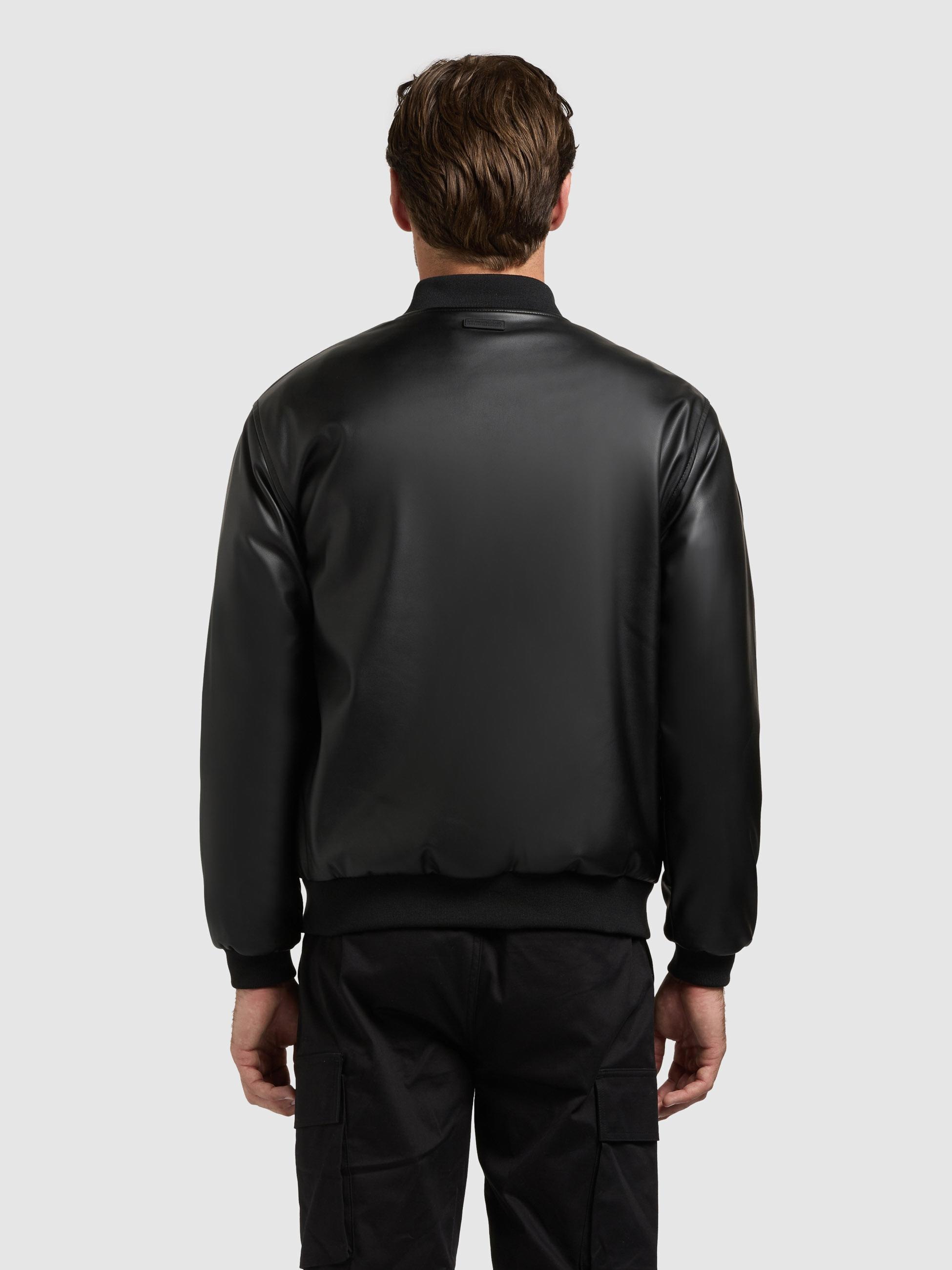 Thumbnail - khujo Bomberjacke "Cale" ohne Kapuze Lässige Herren Kunstlederjacke