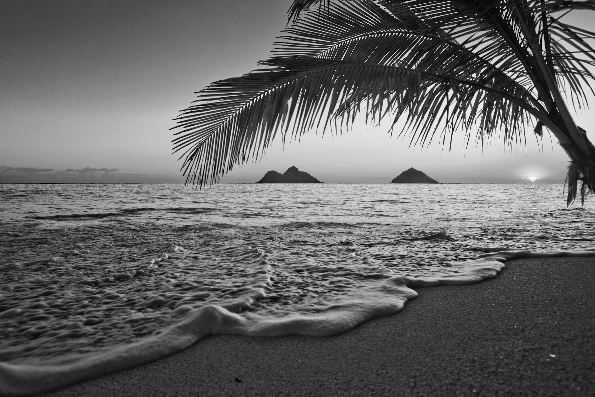 Papermoon Fototapete "Strand Schwarz & Weiß"