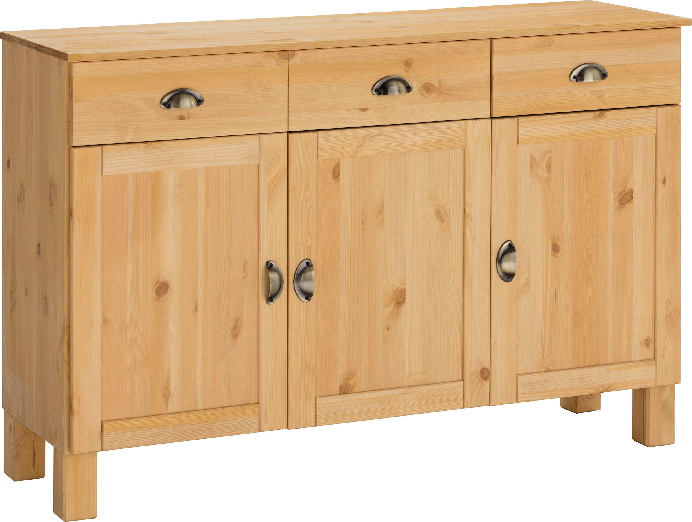 Home affaire Unterschrank »Oslo«, 125 38 BAUR Türen, tief, als cm cm breit, 2 3 Schubladen | Sideboard