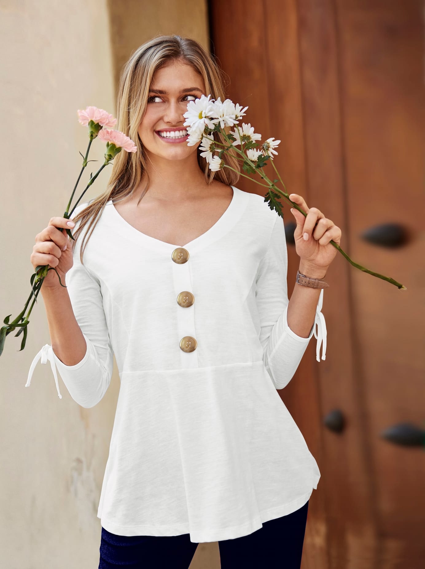 Inspirationen 3/4-Arm-Shirt "Shirt", 1 Stk. günstig online kaufen