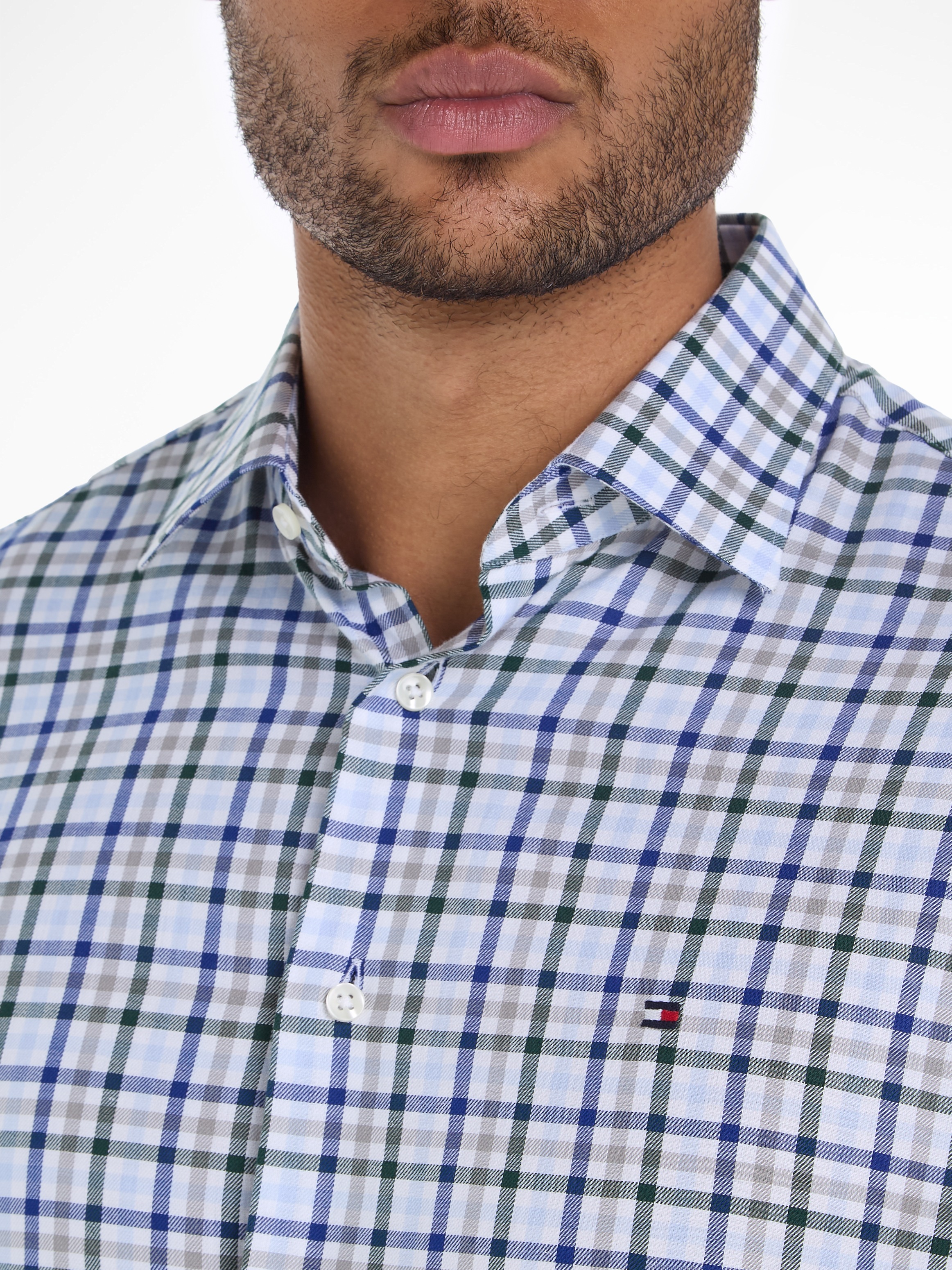 Thumbnail - Tommy Hilfiger Businesshemd "CL STRETCH TWILL GINGHAM Regular Fit SHRT"