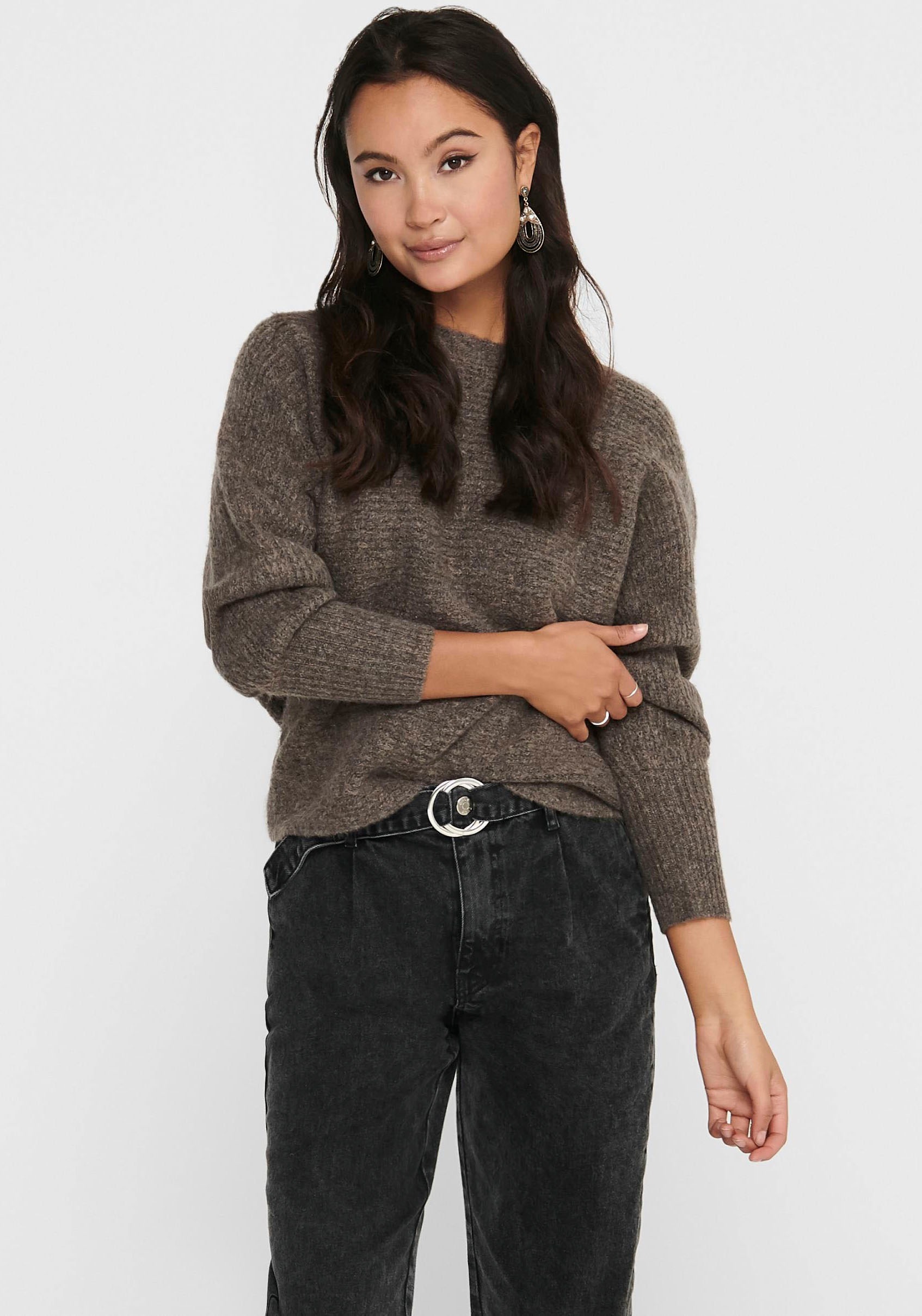 ONLY Strickpullover "ONLDANIELLA L/S PULLOVER KNT NOOS" Materialmix, regula günstig online kaufen