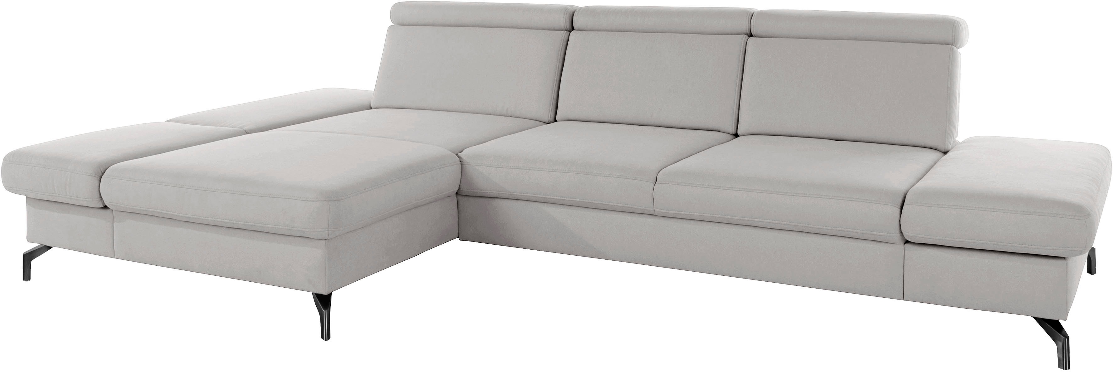 Thumbnail - sit&more Ecksofa "Brisbane L-Form", Fußhöhe 12 cm, inklusive Sitztiefen-, Armteil- und Kopfteilverstellung