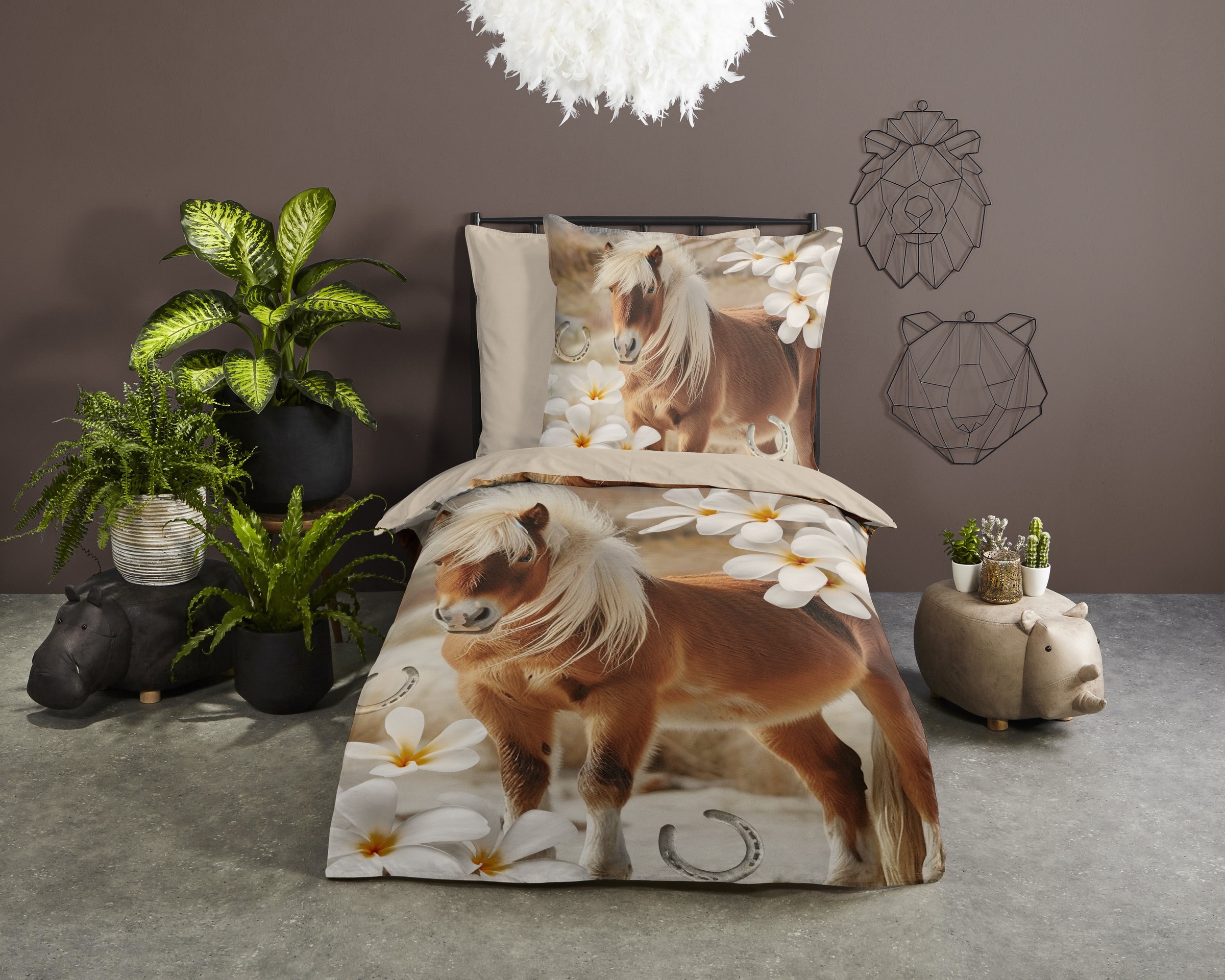 PURE luxury collection Kinderbettwäsche "Fabi" 2 Stk. Mikrofaser, 135x200, günstig online kaufen