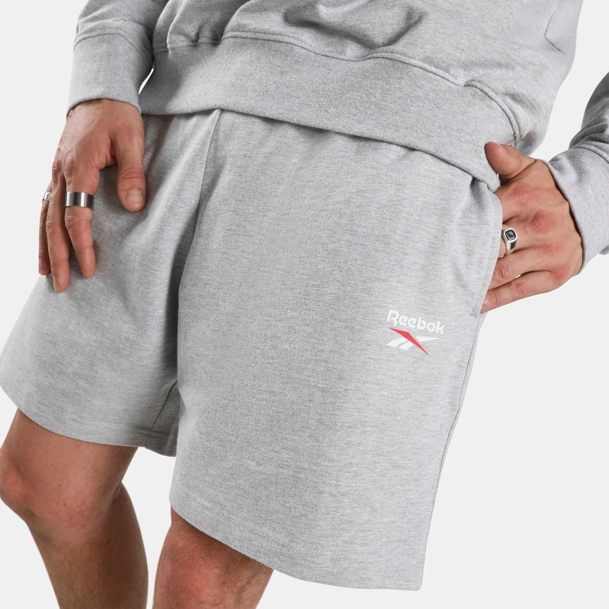 Reebok Sweatshorts »ID SMALL LOGO SHORTS«  Sweatshorts für Sommermode und Frühlingsmode, in den Größen S bis XXL