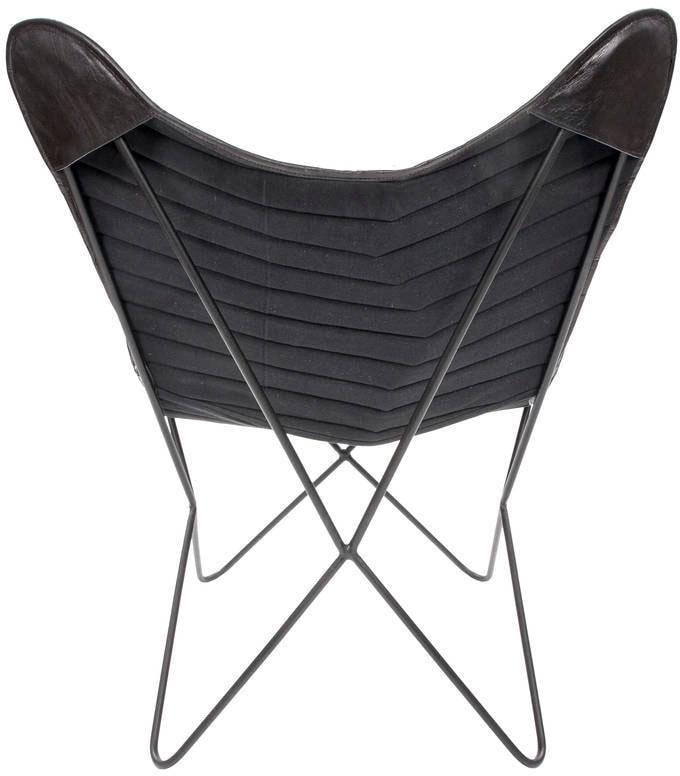 Kayoom 4-Fußstuhl »Schmetterling Stuhl Santiago, Schmetterlingsstuhl aus Leder«, 1 St., pflegeleicht, hochwertig, hochwertig verarbeitet, hoher Sitzkomfort