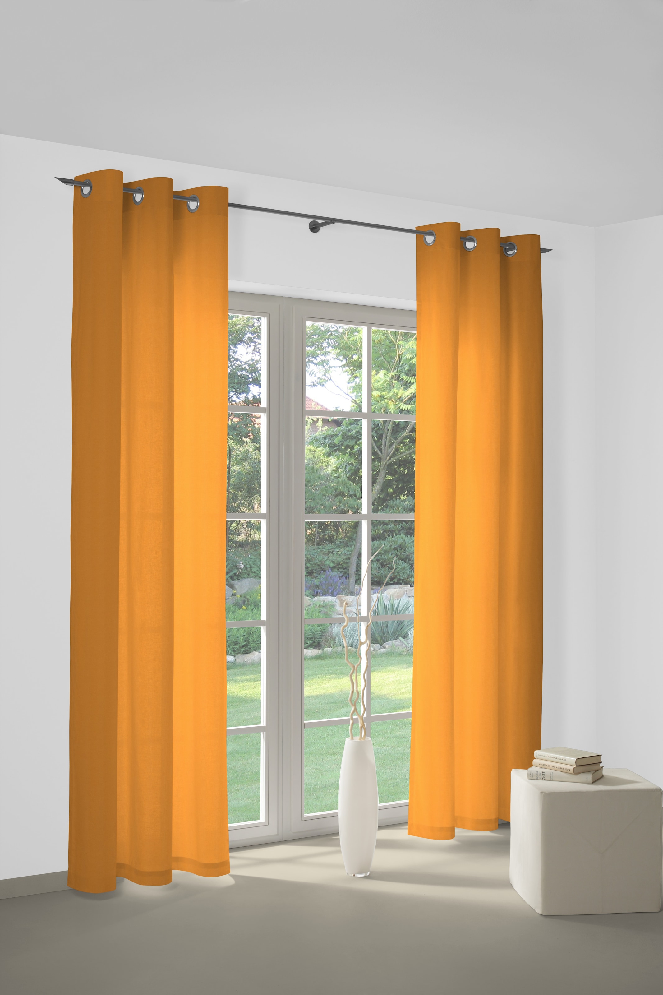 Wirth Vorhang "WirthNatur" Ösen 1 Stk. tlg. 2-lagig günstig online kaufen
