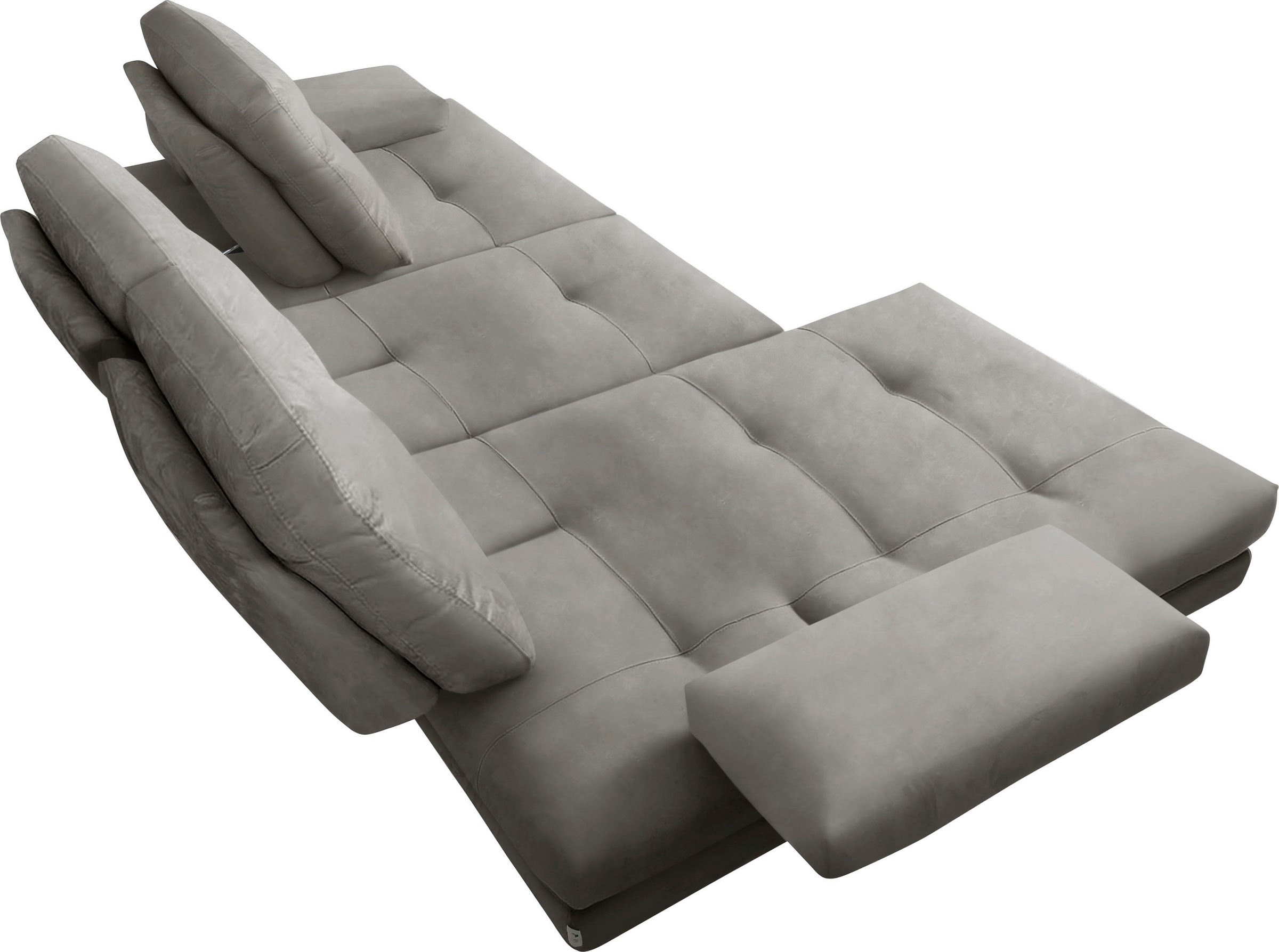CALIA ITALIA Ecksofa »Toby Wing, L-Form, Designsofa mit sensationellem Sitzkomfort«, inklusive Sitztiefenverstellung, Füße in chrom glänzend