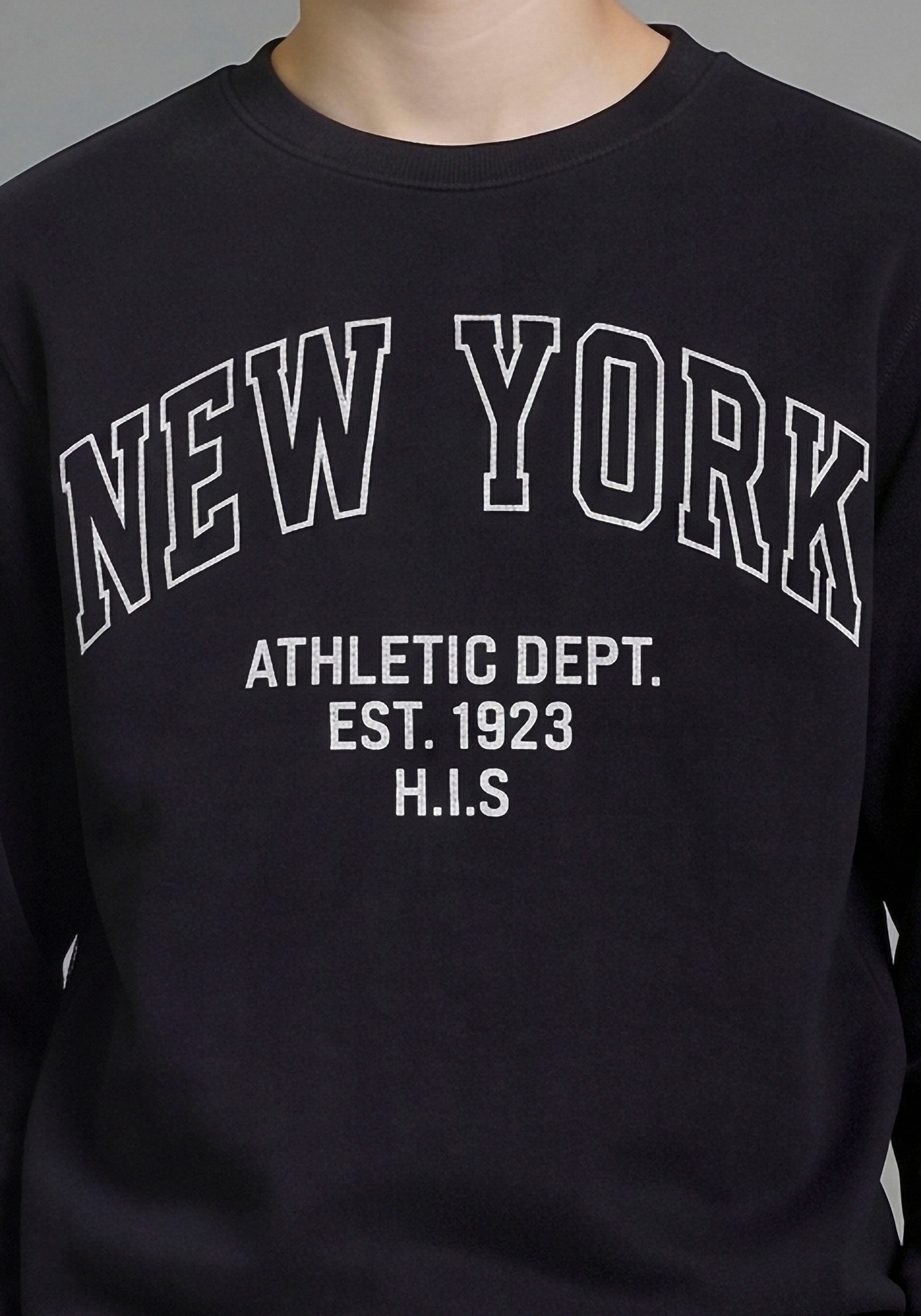 H.I.S Sweatshirt »2er Packung H.I.S Sweatshirts mit Logoprint«, 2er Packung, 2 Sweats mit Logo-Prints, mit Rundhalsausschnitt, Langarm, für Jungen
