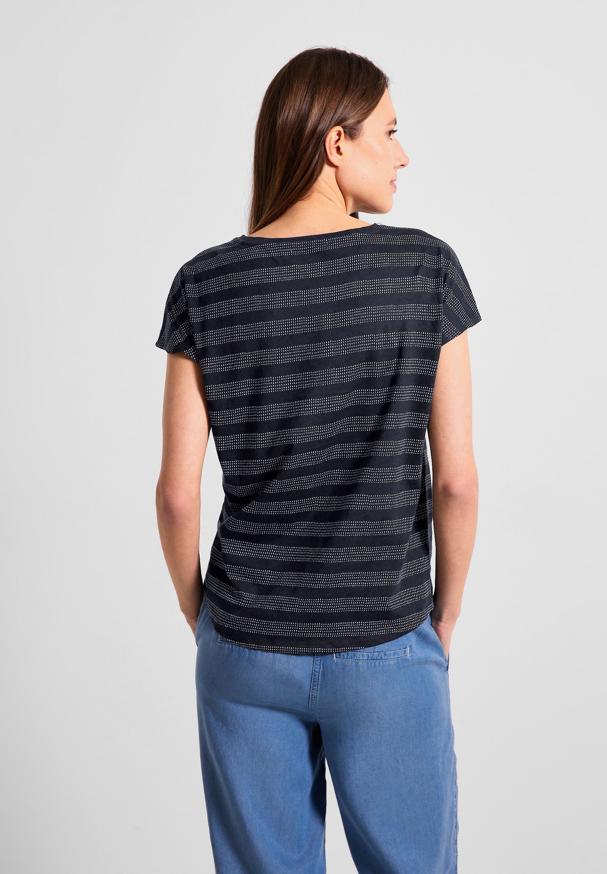 Cecil T-Shirt, BAUR Ärmeln bestellen mit kurzen an Schulter überschnittener | für
