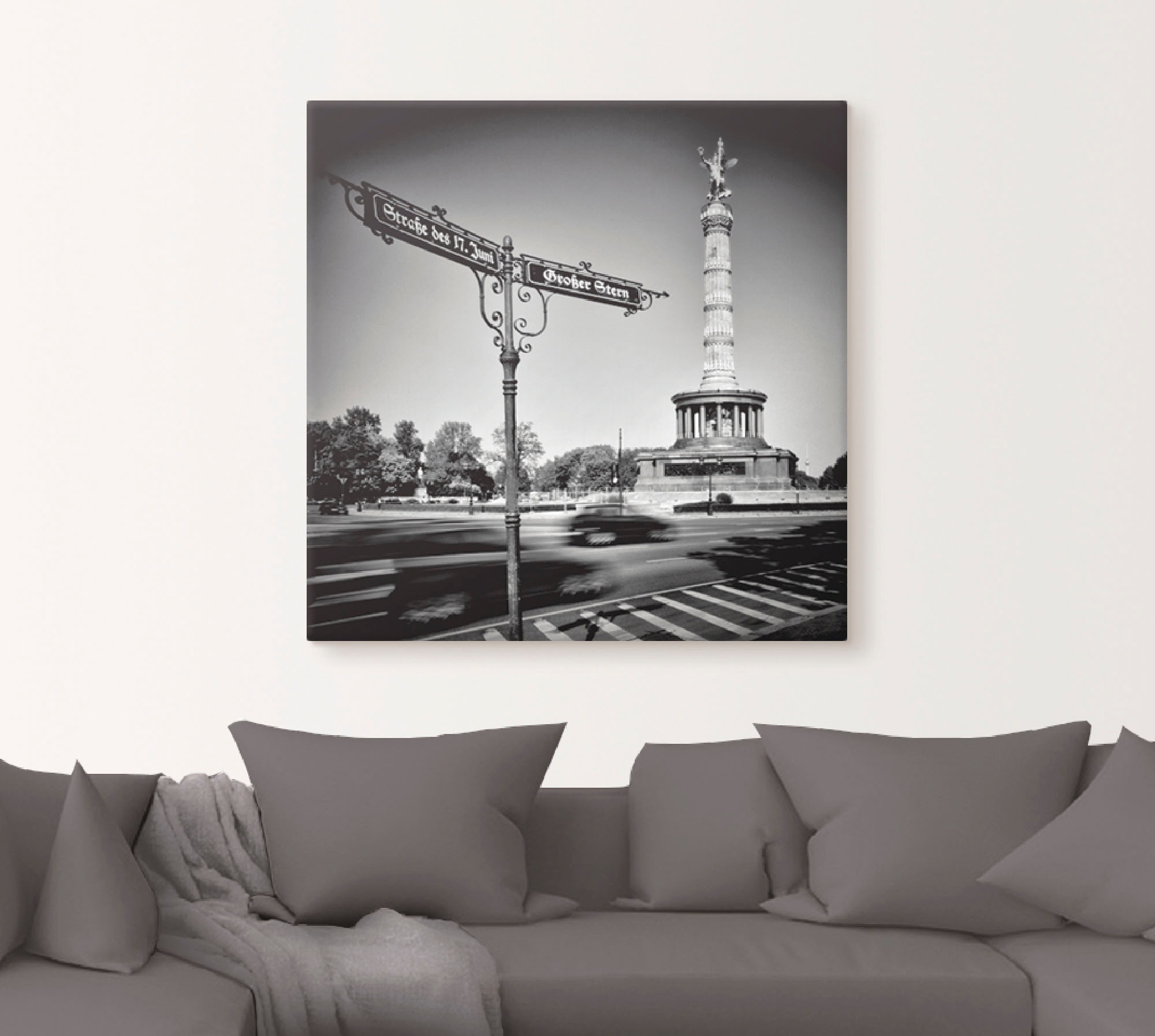 Artland Leinwandbild »Berlin Siegessäule III«, Gebäude, (1 St.), auf Keilrahmen gespannt