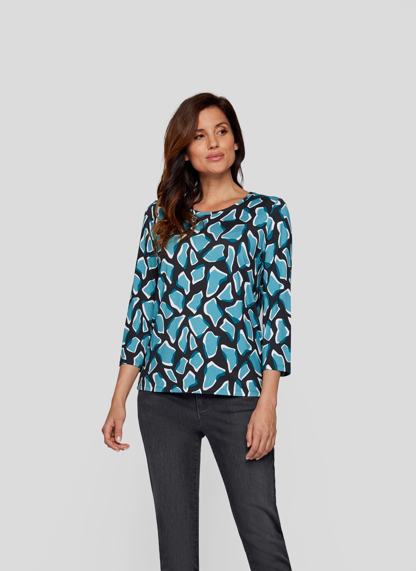 Print-Shirt »Rabe Modisches Shirt mit abstraktem Print«