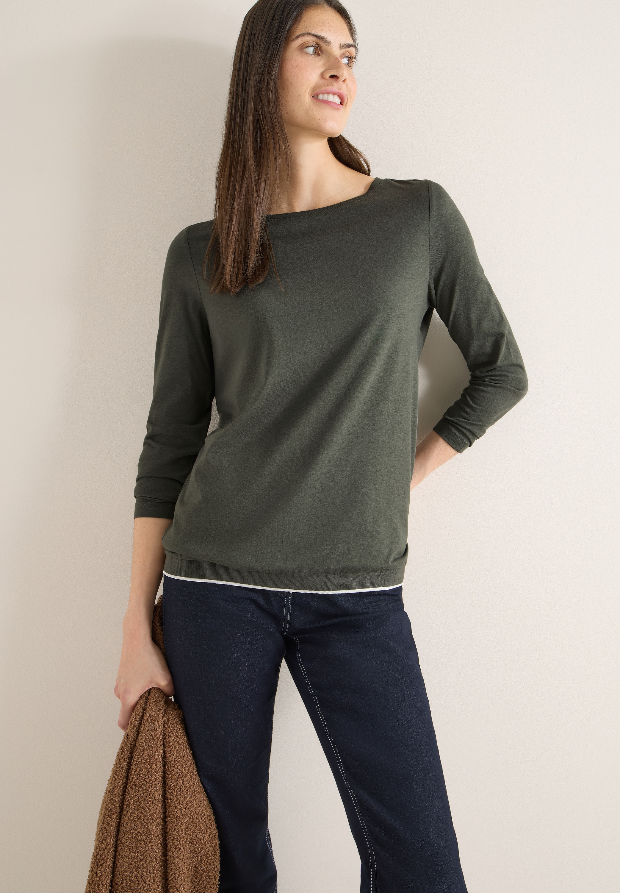 Cecil Langarmshirt mit U-Boot-Ausschnitt