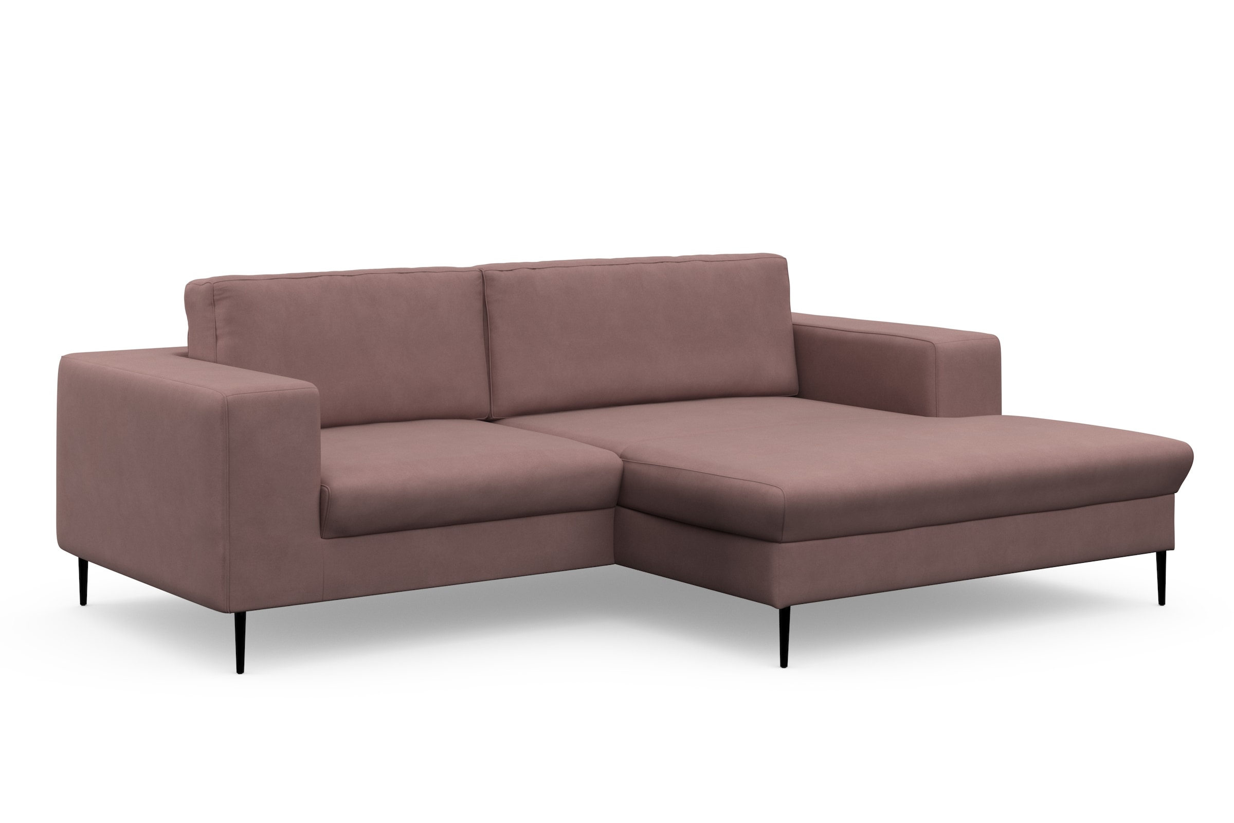 DOMO collection Ecksofa »Modica kompakt und elegant, Breite 244, L-Form«, moderne Optik mit extrabreiter Recamiere, auch in Cord