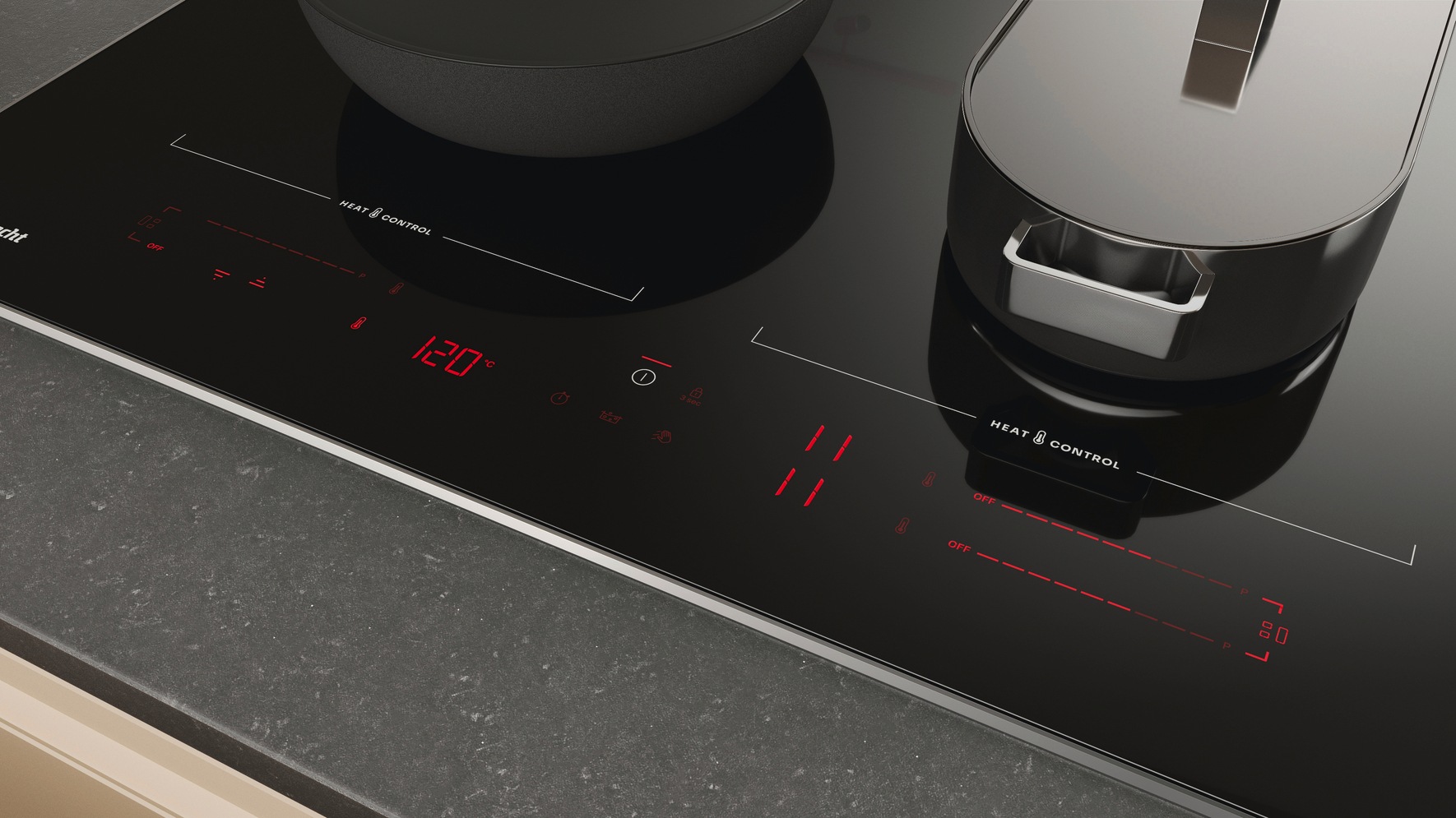 BAUKNECHT Induktions-Kochfeld »BTX6019DCA« HeatControl - präzise Steuerung der Kochzone durch Temperatureingabe